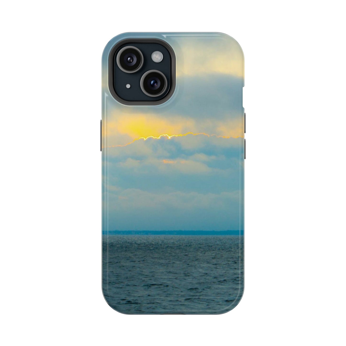Baby Blues of Nantucket Sea Inspired MagSafe Tough Cases MagSafe Tough iPhone Cases|Durable and Flexible| Impact-resistant MagSafe|Electronic Accessories| Nantucket|Sunset
