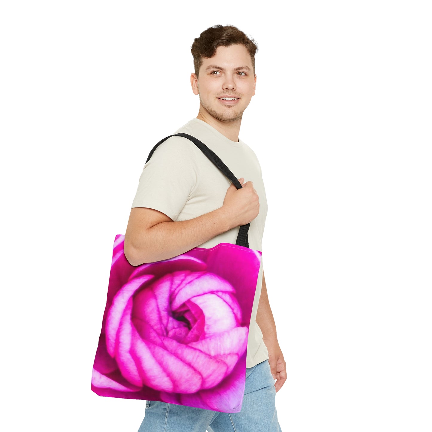 Blush Rose Tote Bag (AOP) Rose Tote Bag (AOP) | Blush Rose High-quality Shopping Tote Bag All Over Print Tote Bag Beach Tote