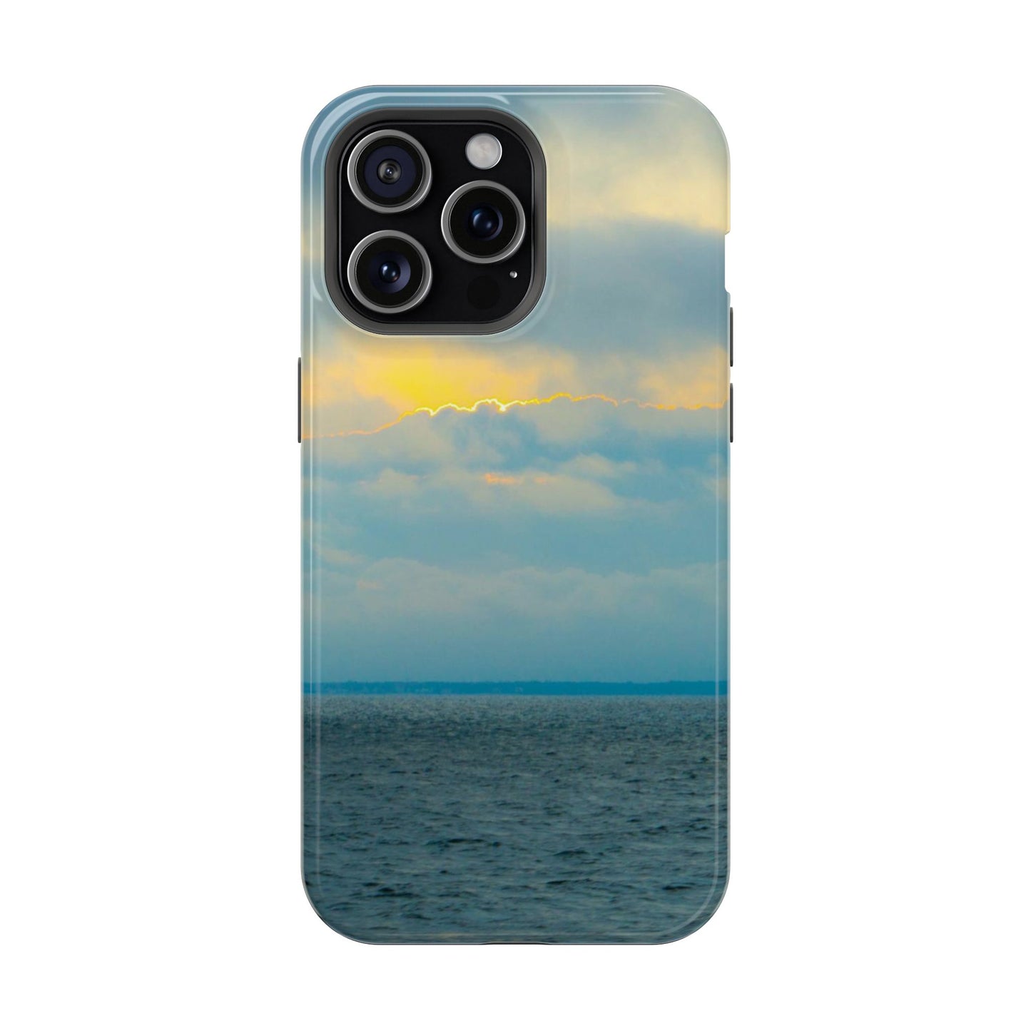 Baby Blues of Nantucket Sea Inspired MagSafe Tough Cases MagSafe Tough iPhone Cases|Durable and Flexible| Impact-resistant MagSafe|Electronic Accessories| Nantucket|Sunset