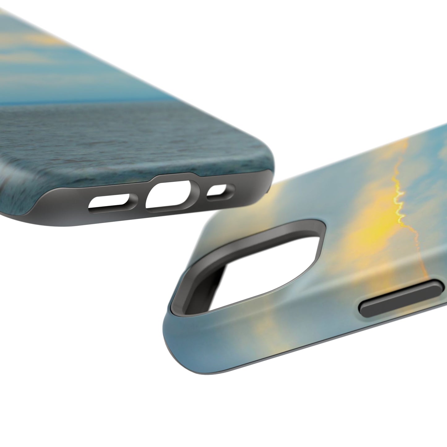 Baby Blues of Nantucket Sea Inspired MagSafe Tough Cases MagSafe Tough iPhone Cases|Durable and Flexible| Impact-resistant MagSafe|Electronic Accessories| Nantucket|Sunset