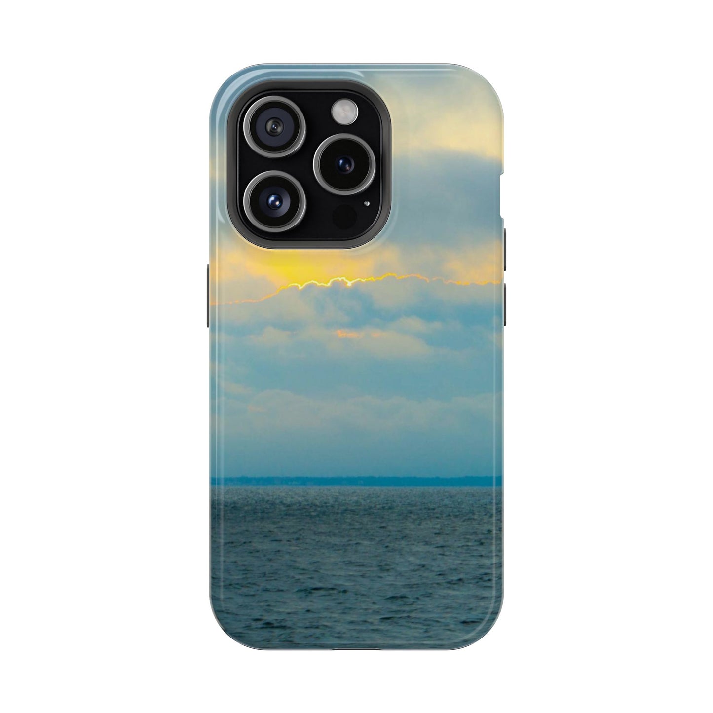 Baby Blues of Nantucket Sea Inspired MagSafe Tough Cases MagSafe Tough iPhone Cases|Durable and Flexible| Impact-resistant MagSafe|Electronic Accessories| Nantucket|Sunset