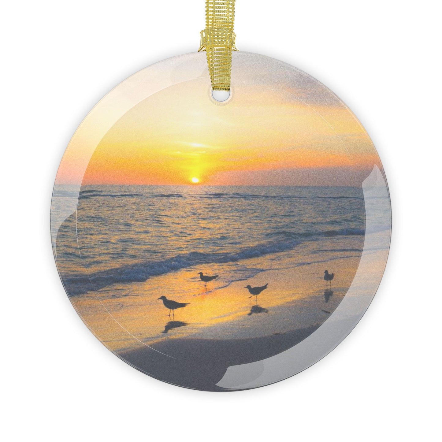 After The Glow Glass Ornaments| Artistic Glass Ornament| Keepsake| Ocean Sunset|Longboat Key|Christmas Decorations