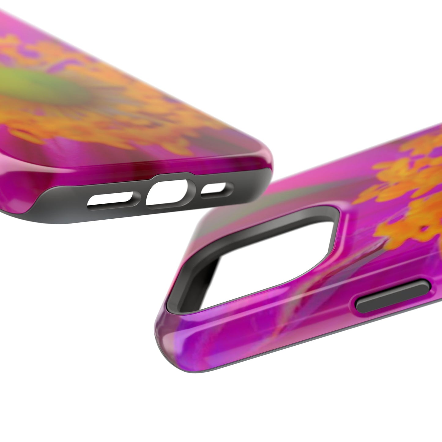 MagSafe Tough Cases Flower Pop Pink Floral Durable and Flexible Impact-resistant iPhone MagSafe Case| Aesthetics and Function MagSafe Case|Gifts|Great for Fall|Electronic Accessories|Martha's Vineyard