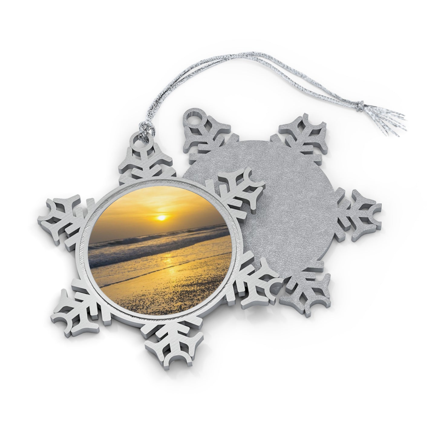 Anna Maria Splendor Pewter Snowflake Ornament Unique High-quality Pewter Ornaments with Picture