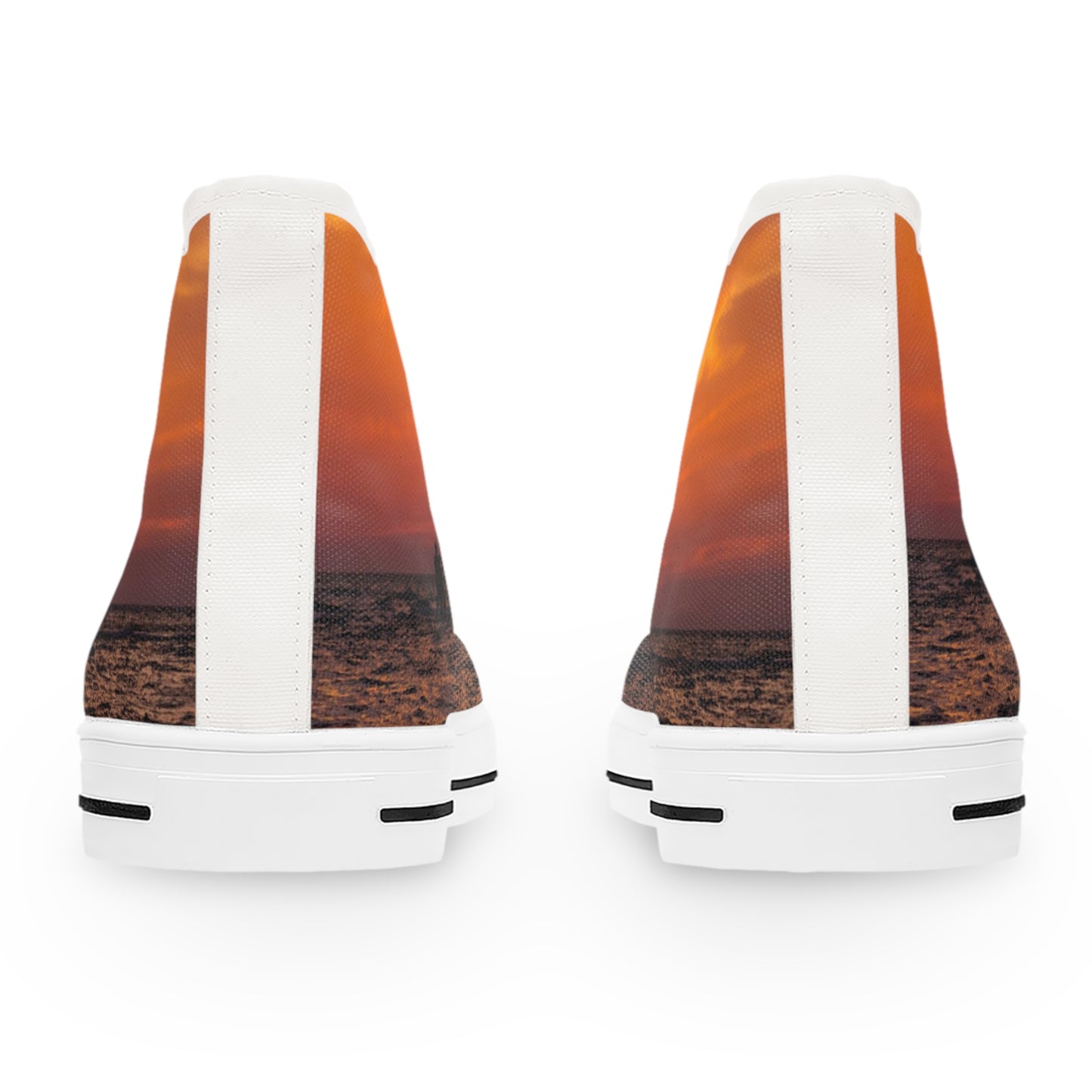 Sunset Inspired Women's High Top Canvas Sneakers AOP