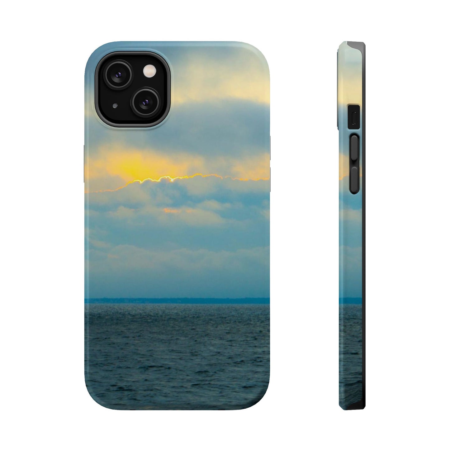 Baby Blues of Nantucket Sea Inspired MagSafe Tough Cases MagSafe Tough iPhone Cases|Durable and Flexible| Impact-resistant MagSafe|Electronic Accessories| Nantucket|Sunset