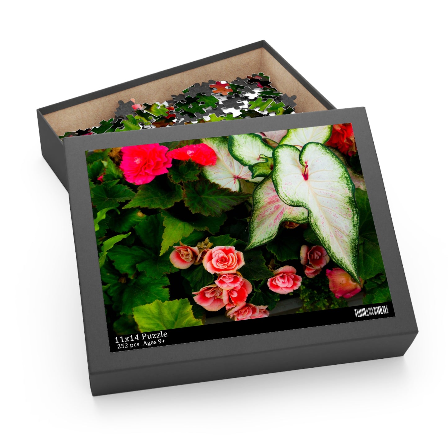 Red Floral Puzzle Jigsaw Puzzle in Gift-ready Box