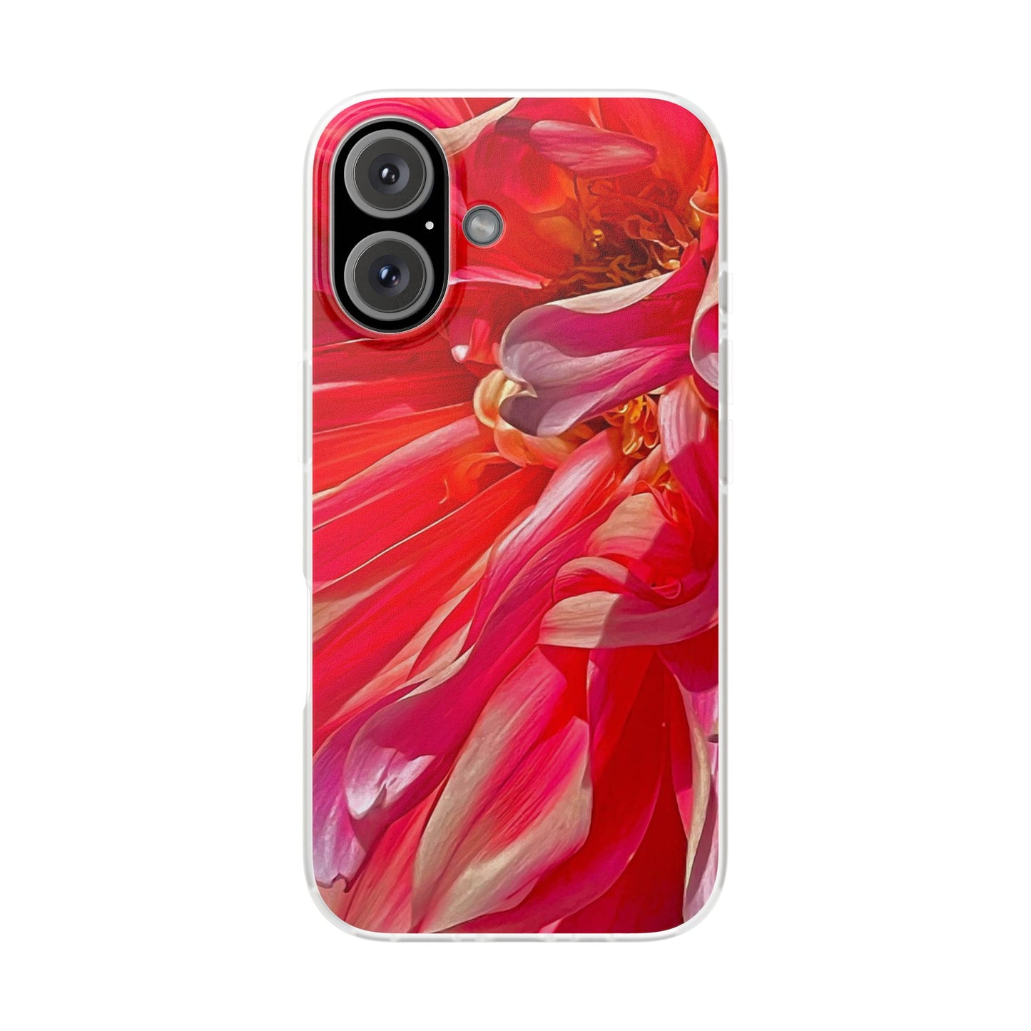 Ribbons of Color Flexi Floral iPhone Phone Case | Electronic Accessories| Orange-Red| Slim Fitting Case| Martha's Vineyard| Trendy