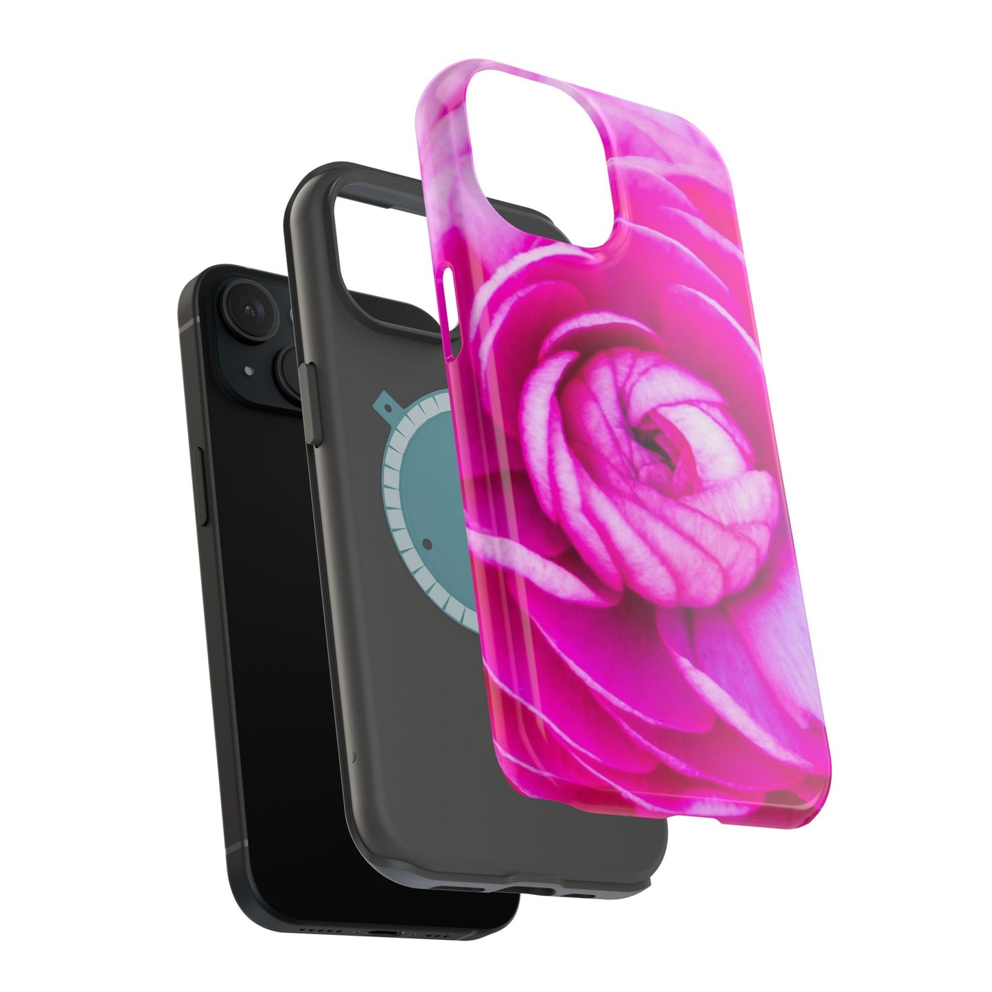 Blush Rose MagSafe Tough Phone Floral Pink Case| iPhone| Impact Resistant|Gifts|Electronic Accessories|MagSafe Charging Accessories|Martha's Vineyard|Great for Fall