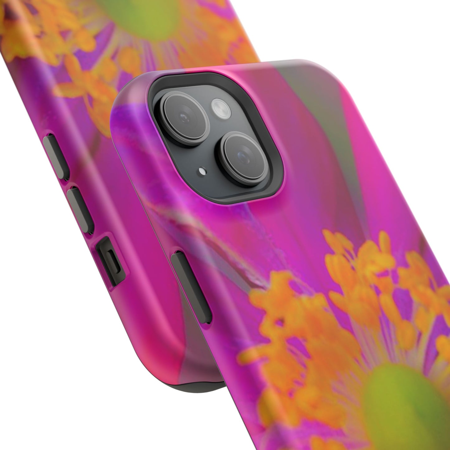 MagSafe Tough Cases Flower Pop Pink Floral Durable and Flexible Impact-resistant iPhone MagSafe Case| Aesthetics and Function MagSafe Case|Gifts|Great for Fall|Electronic Accessories|Martha's Vineyard