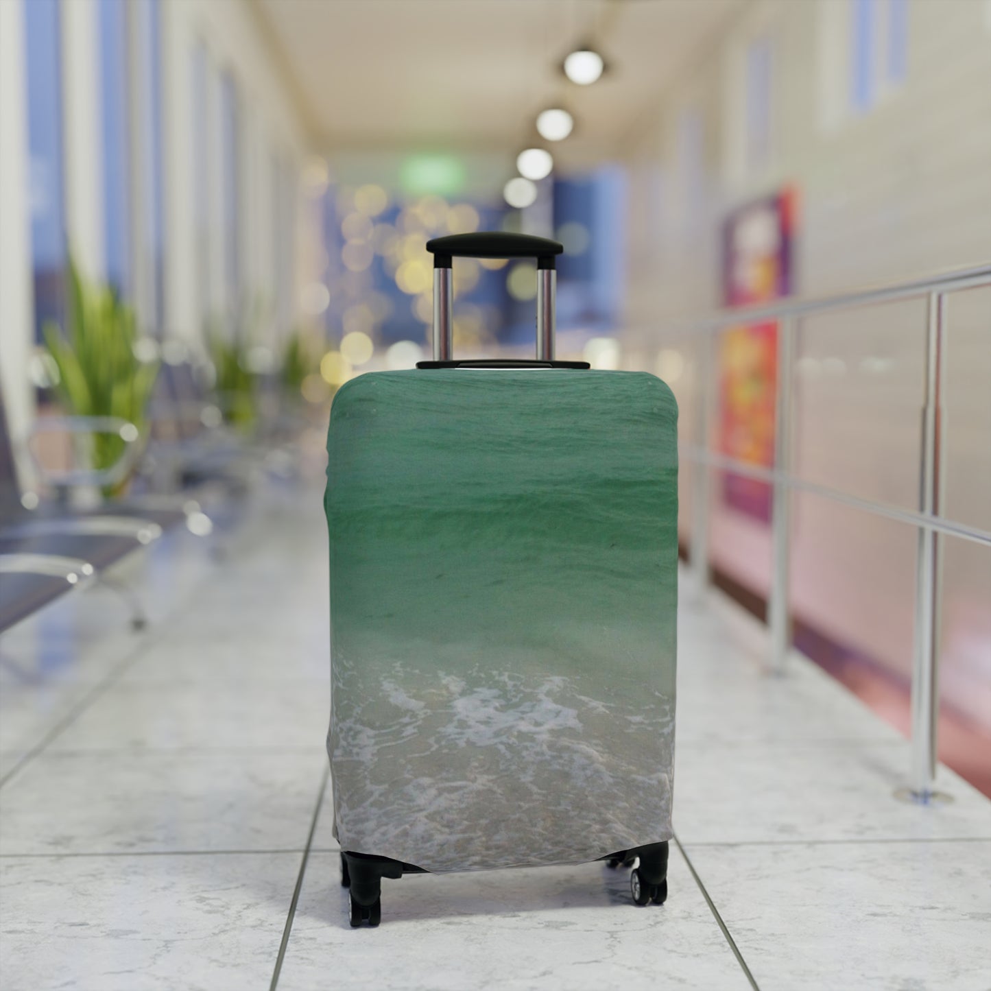 Emerald Bay Beach Luggage Cover | Luggage Cover Elastic-spandex Luggage Protector | Travel in Style | Travel Accessory| Longboat Key|