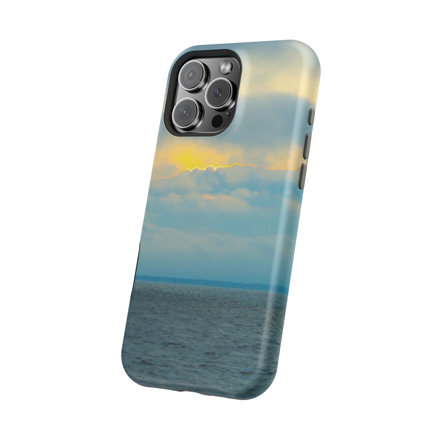Baby Blues of Nantucket Sea Inspired MagSafe Tough Cases MagSafe Tough iPhone Cases|Durable and Flexible| Impact-resistant MagSafe|Electronic Accessories| Nantucket|Sunset