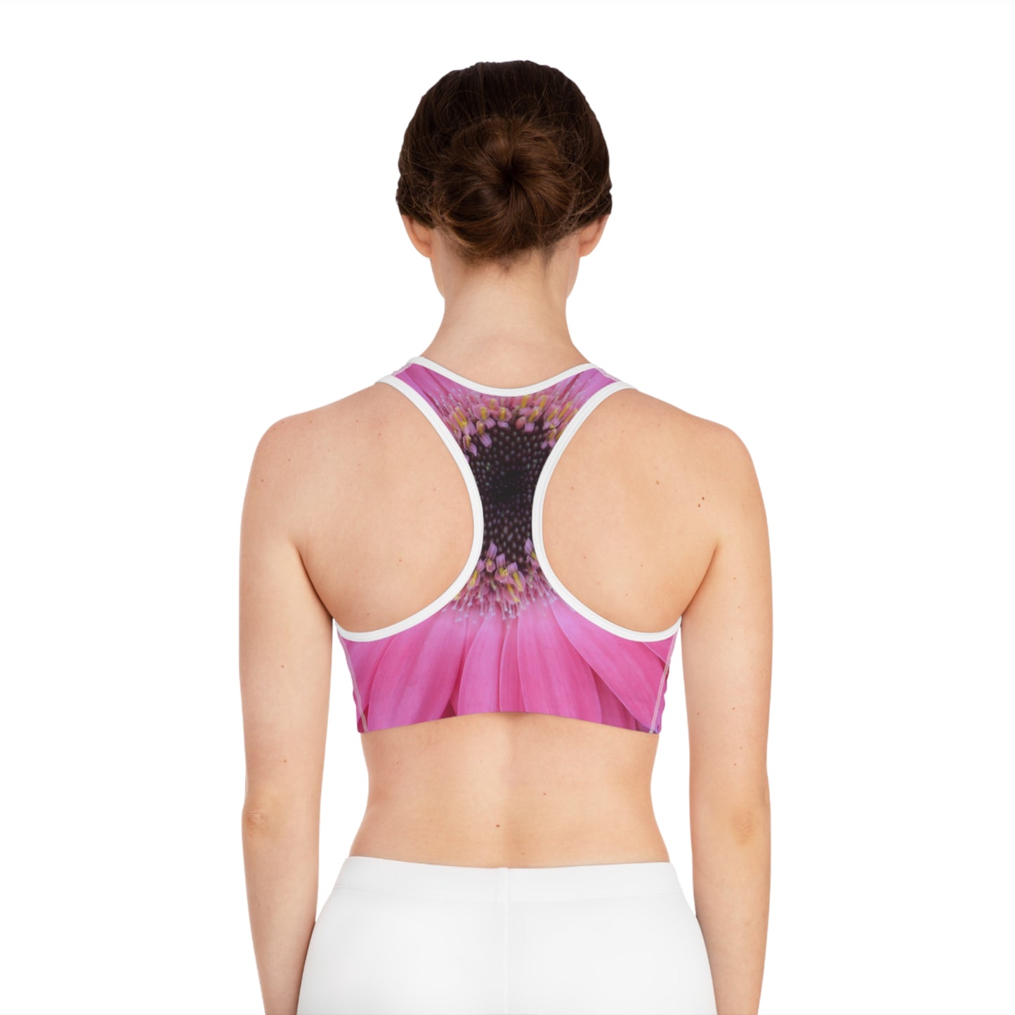 Pink Gerber Daisy Women's Sports Bra