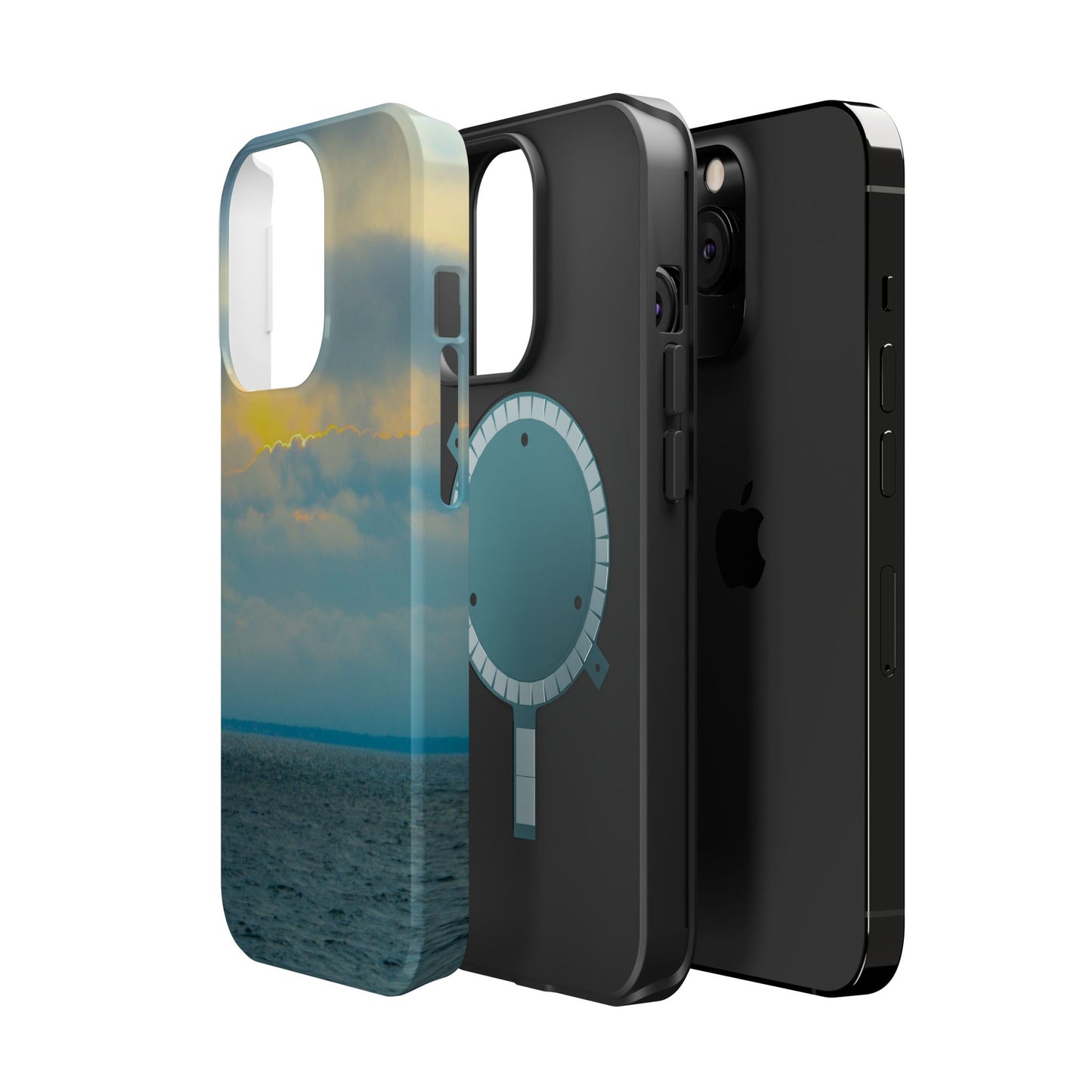 Baby Blues of Nantucket Sea Inspired MagSafe Tough Cases MagSafe Tough iPhone Cases|Durable and Flexible| Impact-resistant MagSafe|Electronic Accessories| Nantucket|Sunset