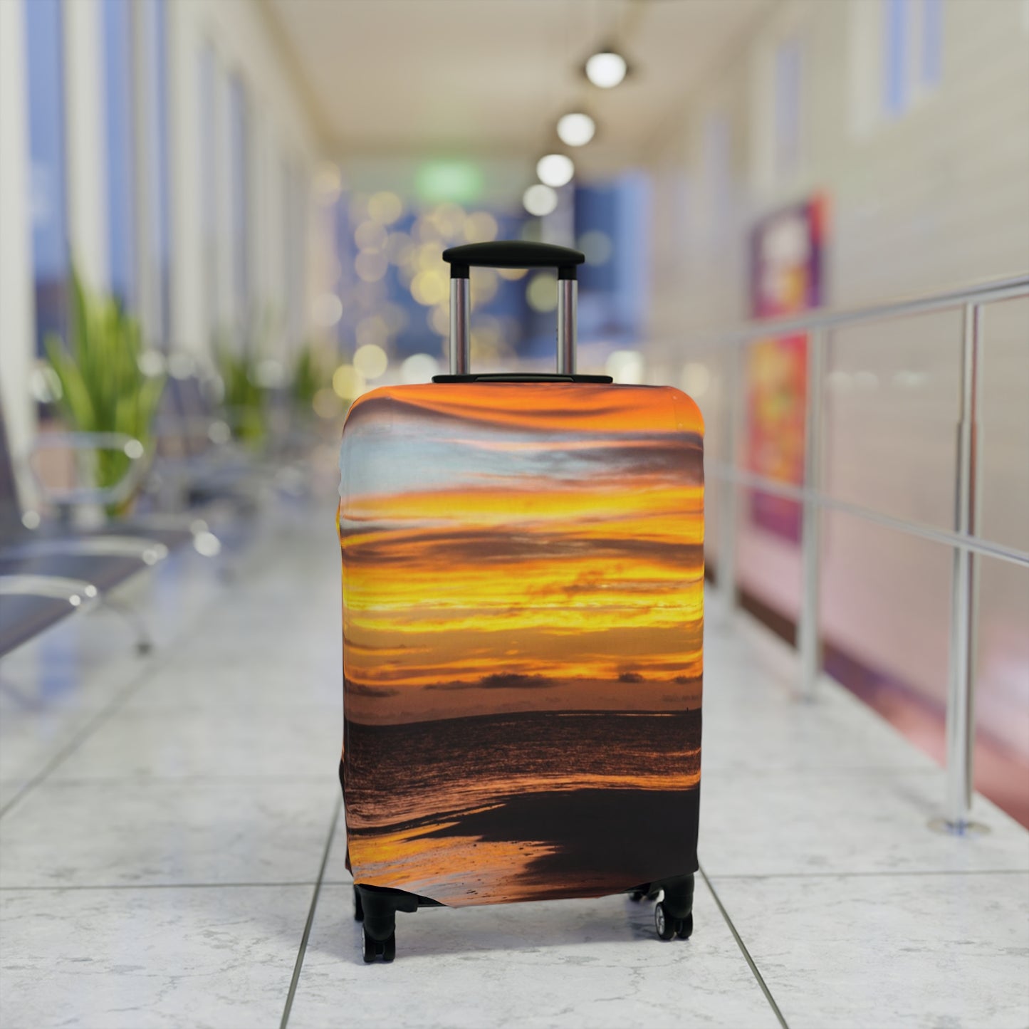 A Walk in the Sun Luggage Cover Luggage Cover Elastic Polyester-spandex Luggage Protector Baggage Carousel Protection Coverr