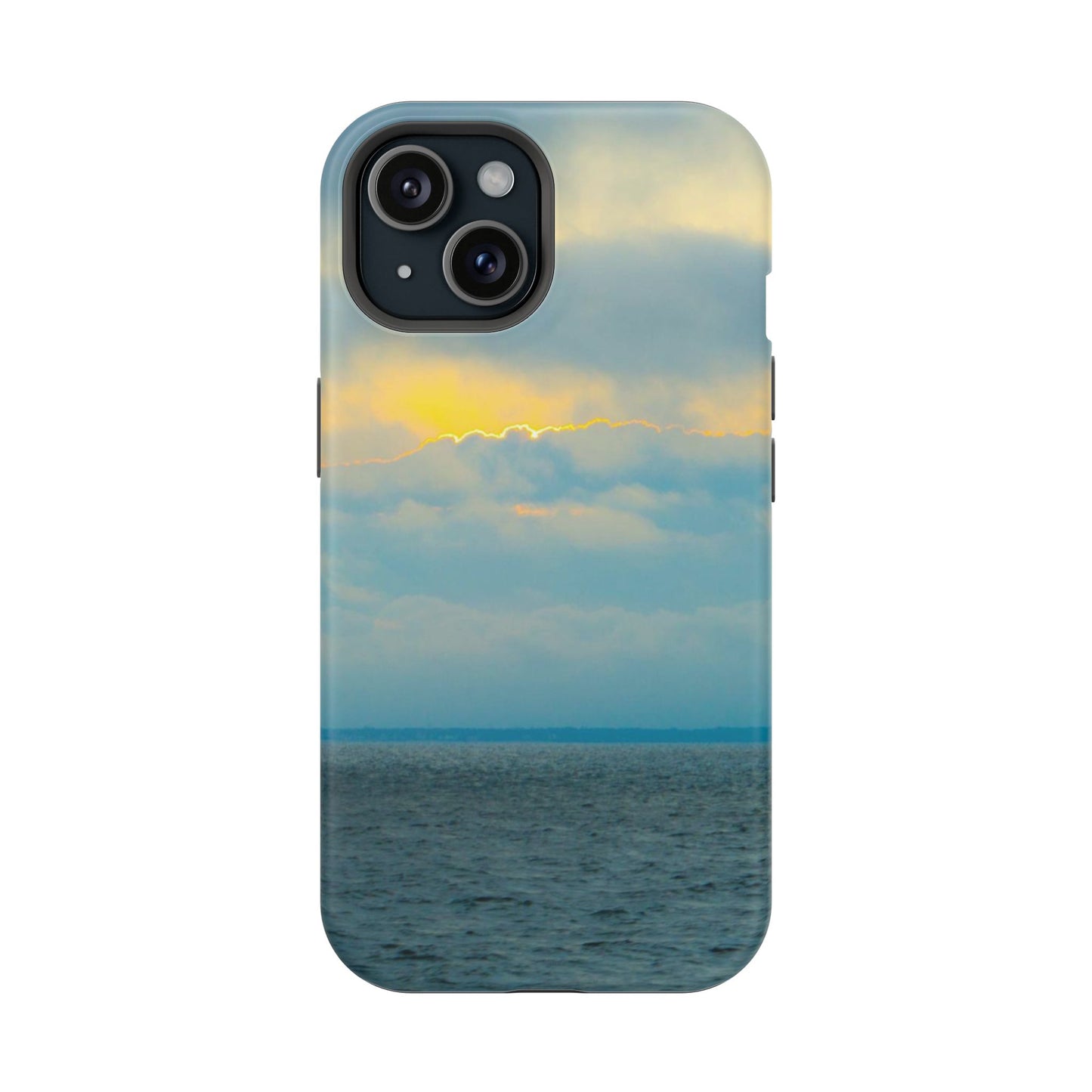 Baby Blues of Nantucket Sea Inspired MagSafe Tough Cases MagSafe Tough iPhone Cases|Durable and Flexible| Impact-resistant MagSafe|Electronic Accessories| Nantucket|Sunset
