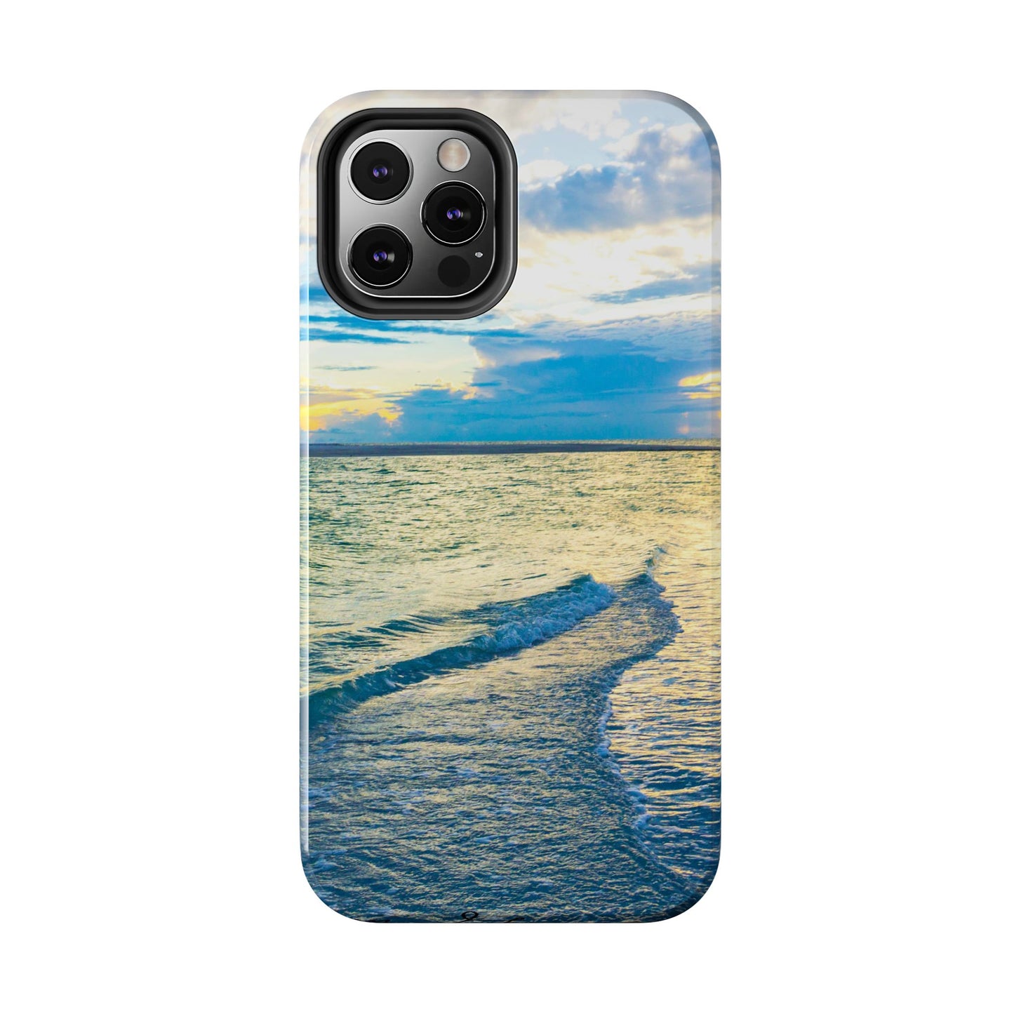 Blue Sea Glass Ocean Inspired Tough Phone Cases| Case-Mate Tough iPhone Phone Cases| Polycarbonate and Rubber Phone Case|Electronic Accessories|Siesta Key|Great for Fall|
