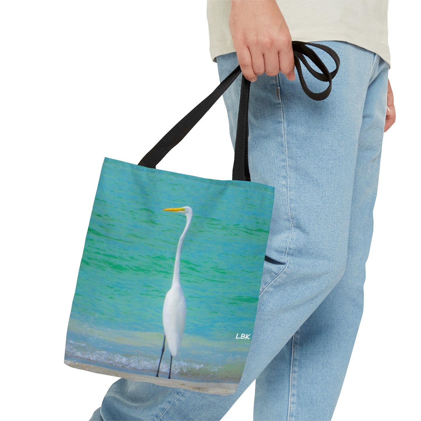 Snow Bird Crane AOP Tote Shopping Tote Bag Travel Tote Bag High-quality Tote Bag Durable Season-lasting Tote Bag
