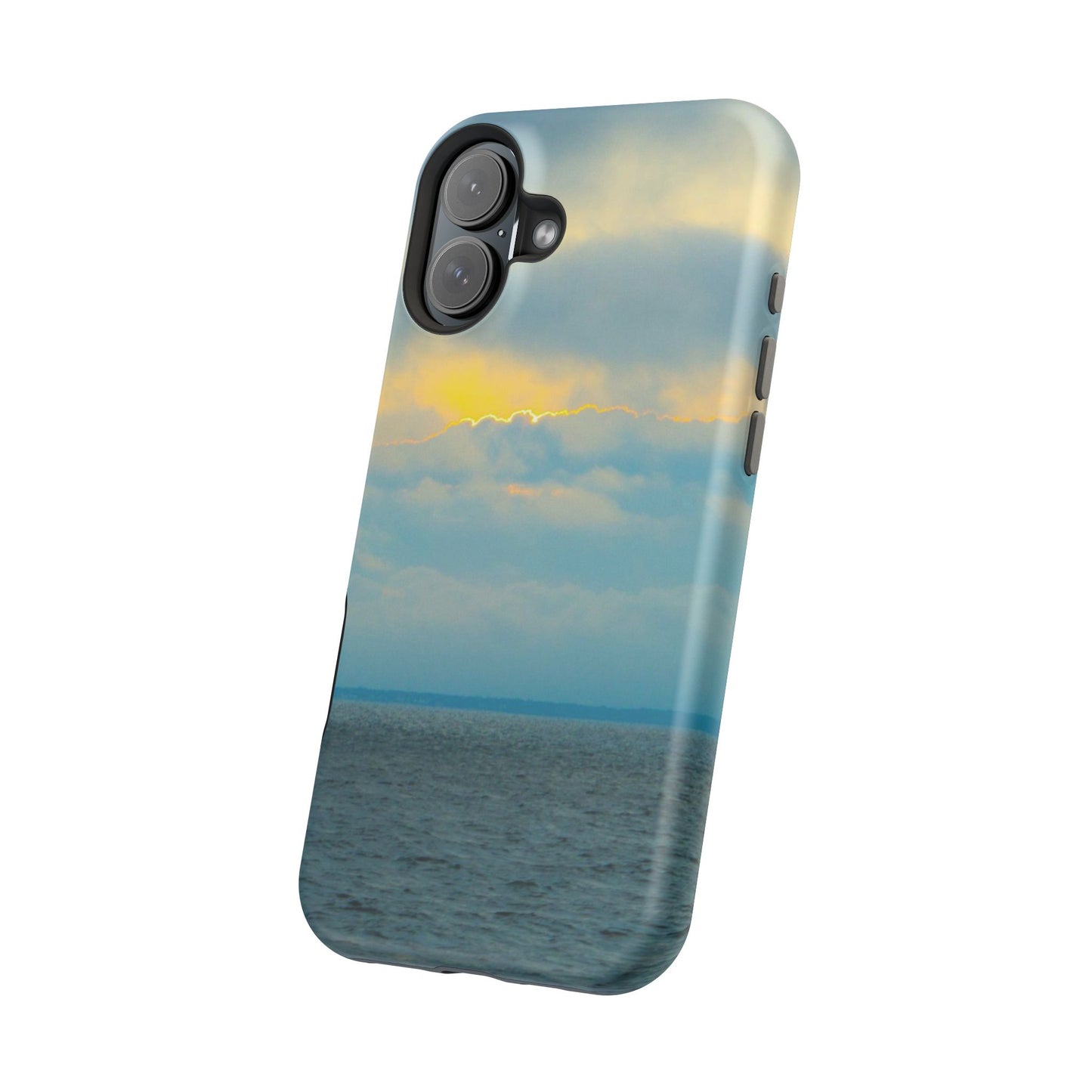 Baby Blues of Nantucket Sea Inspired MagSafe Tough Cases MagSafe Tough iPhone Cases|Durable and Flexible| Impact-resistant MagSafe|Electronic Accessories| Nantucket|Sunset