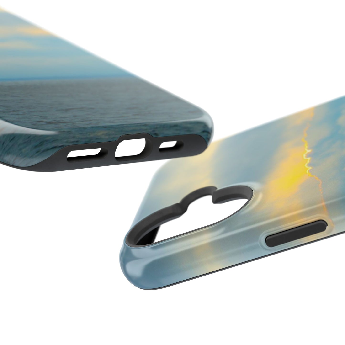 Baby Blues of Nantucket Sea Inspired MagSafe Tough Cases MagSafe Tough iPhone Cases|Durable and Flexible| Impact-resistant MagSafe|Electronic Accessories| Nantucket|Sunset