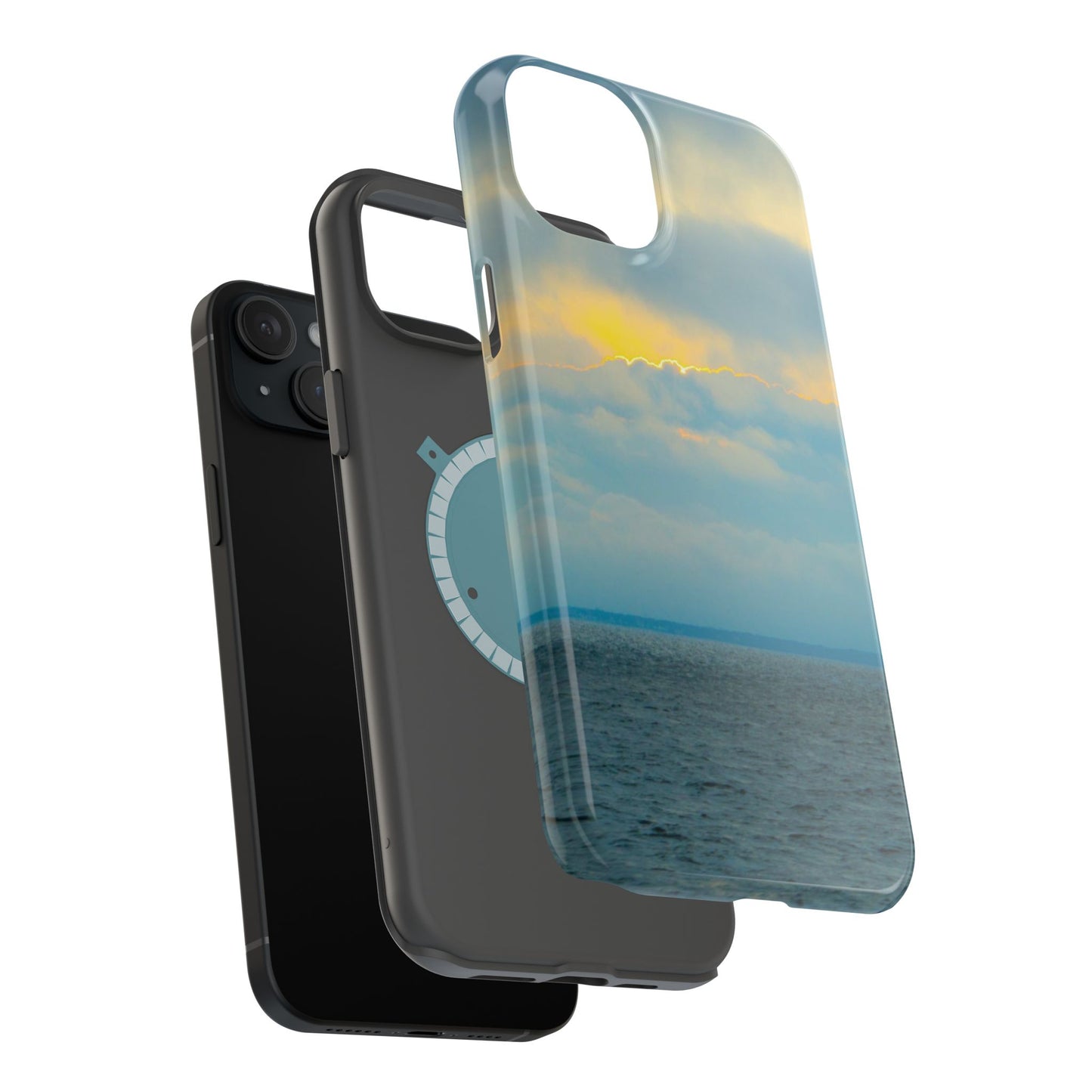 Baby Blues of Nantucket Sea Inspired MagSafe Tough Cases MagSafe Tough iPhone Cases|Durable and Flexible| Impact-resistant MagSafe|Electronic Accessories| Nantucket|Sunset