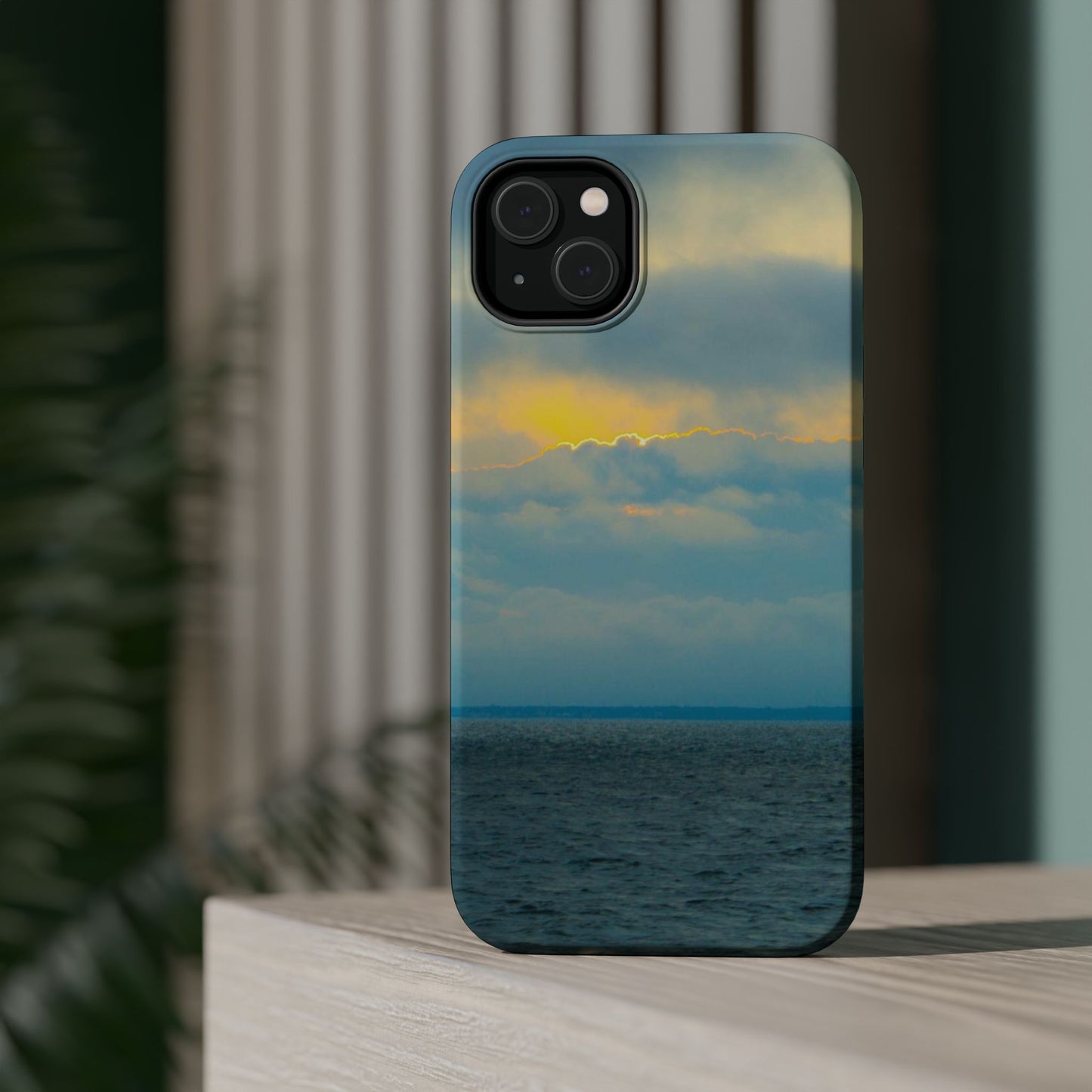 Baby Blues of Nantucket Sea Inspired MagSafe Tough Cases MagSafe Tough iPhone Cases|Durable and Flexible| Impact-resistant MagSafe|Electronic Accessories| Nantucket|Sunset
