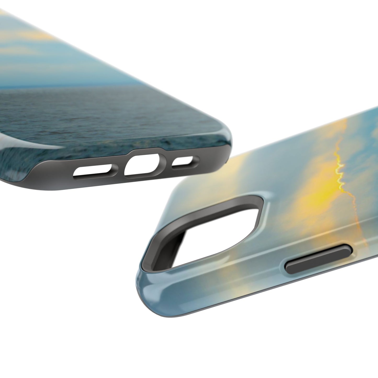 Baby Blues of Nantucket Sea Inspired MagSafe Tough Cases MagSafe Tough iPhone Cases|Durable and Flexible| Impact-resistant MagSafe|Electronic Accessories| Nantucket|Sunset