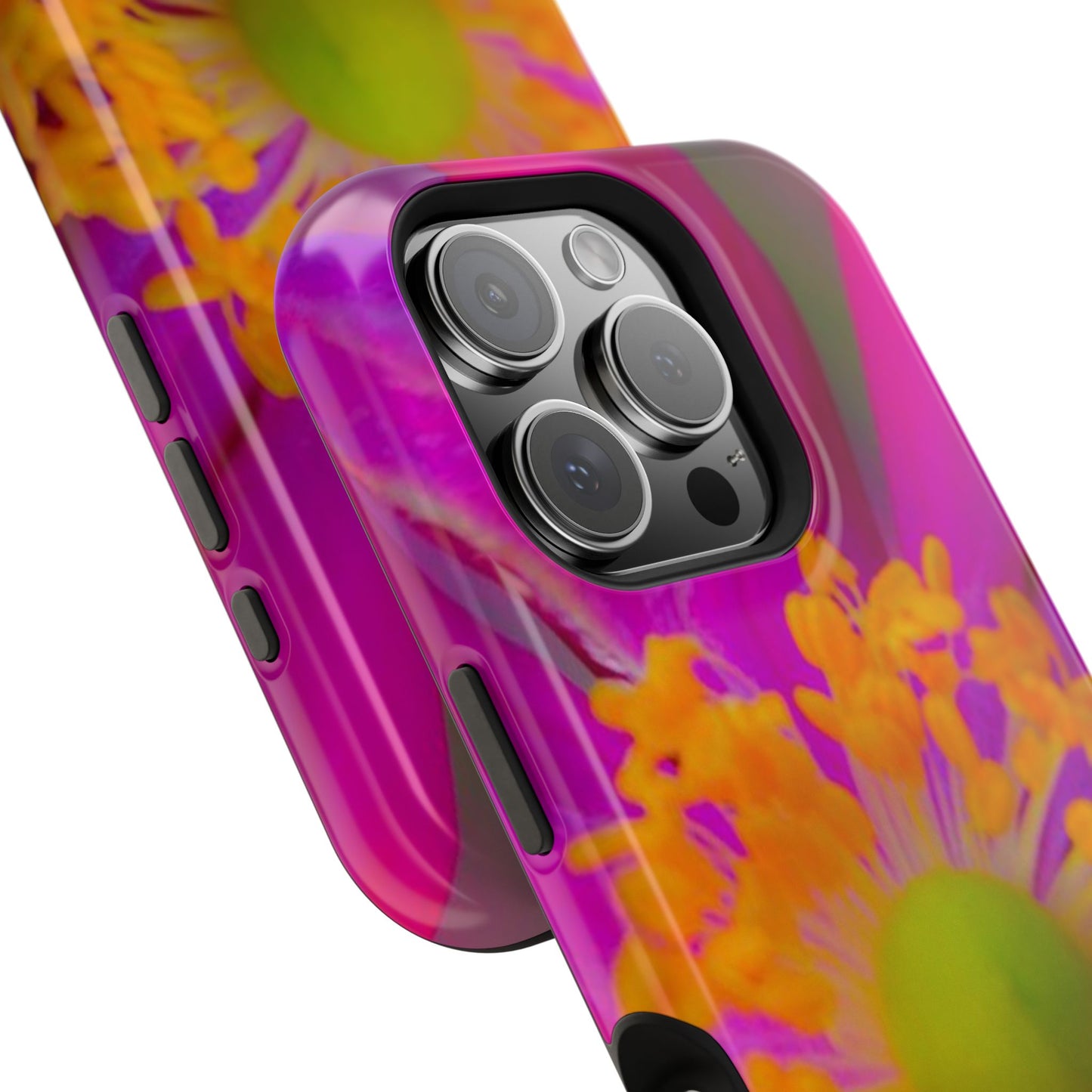 MagSafe Tough Cases Flower Pop Pink Floral Durable and Flexible Impact-resistant iPhone MagSafe Case| Aesthetics and Function MagSafe Case|Gifts|Great for Fall|Electronic Accessories|Martha's Vineyard