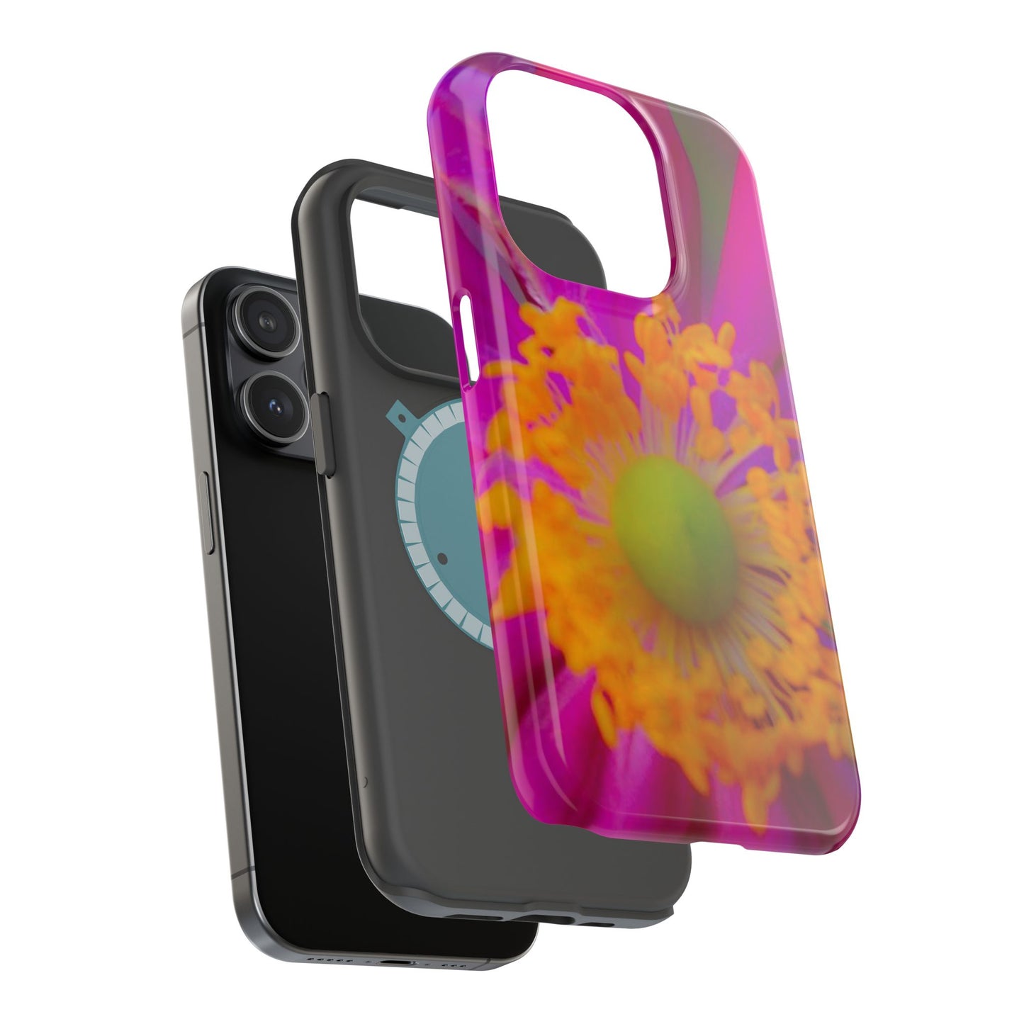 MagSafe Tough Cases Flower Pop Pink Floral Durable and Flexible Impact-resistant iPhone MagSafe Case| Aesthetics and Function MagSafe Case|Gifts|Great for Fall|Electronic Accessories|Martha's Vineyard
