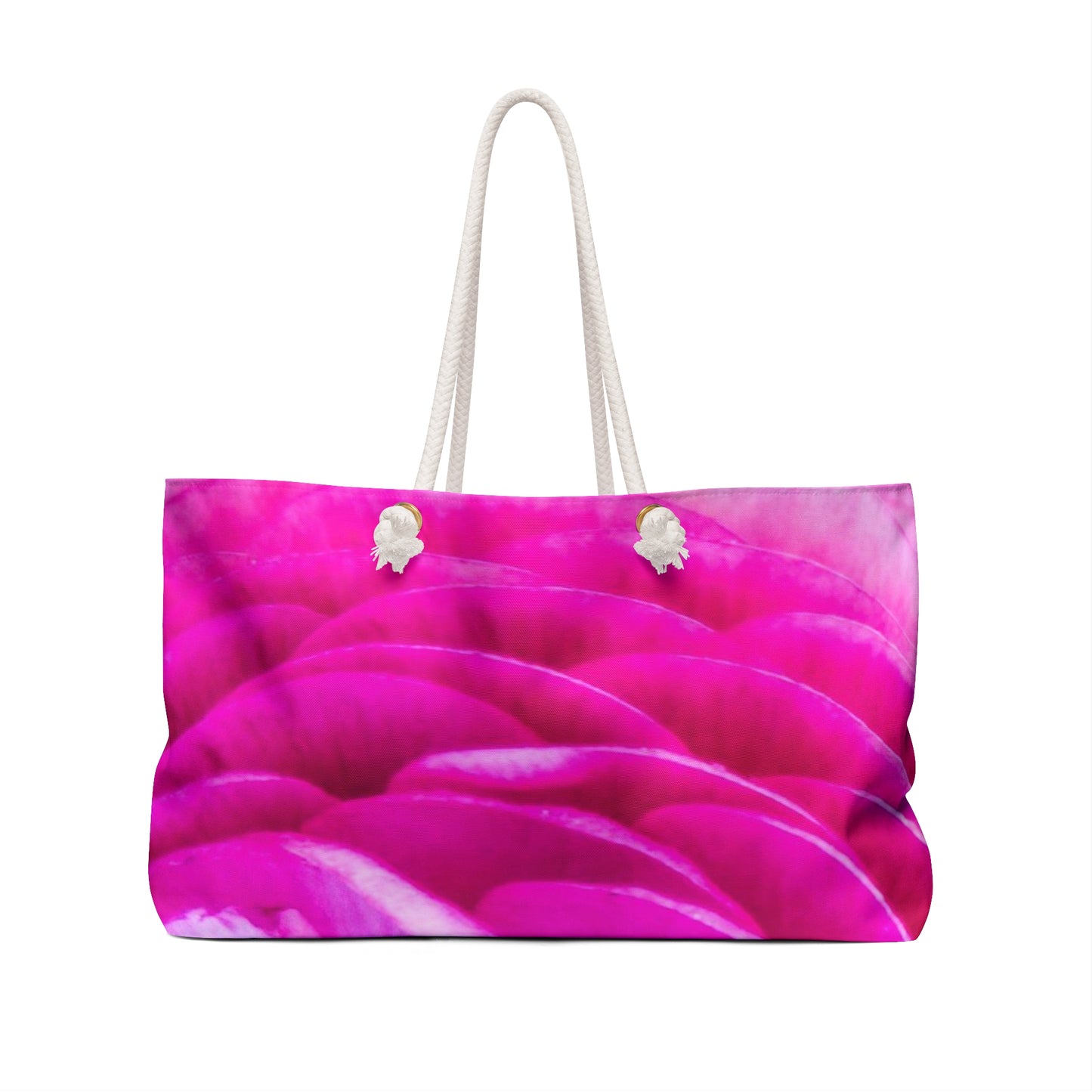 Pink Rose Weekender Bag| Flora Oversized Beach Tote Bag with Rope Handles