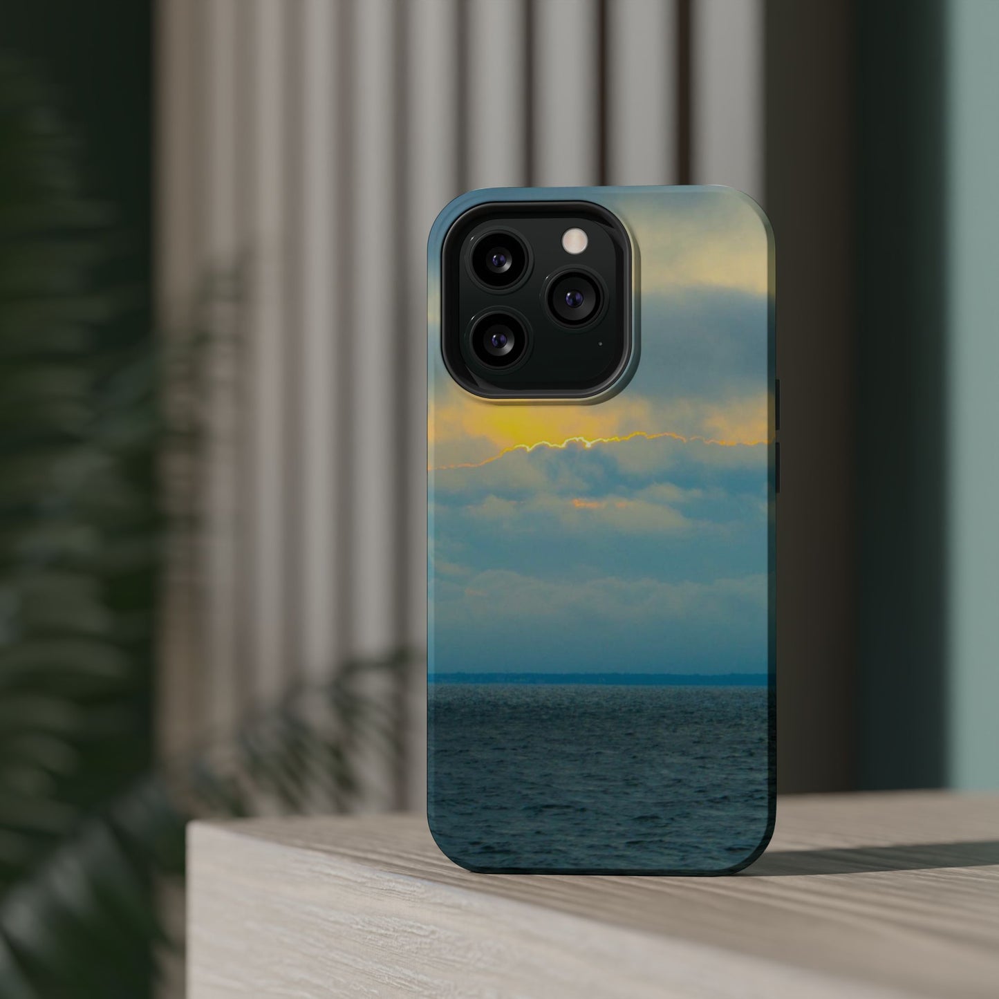 Baby Blues of Nantucket Sea Inspired MagSafe Tough Cases MagSafe Tough iPhone Cases|Durable and Flexible| Impact-resistant MagSafe|Electronic Accessories| Nantucket|Sunset