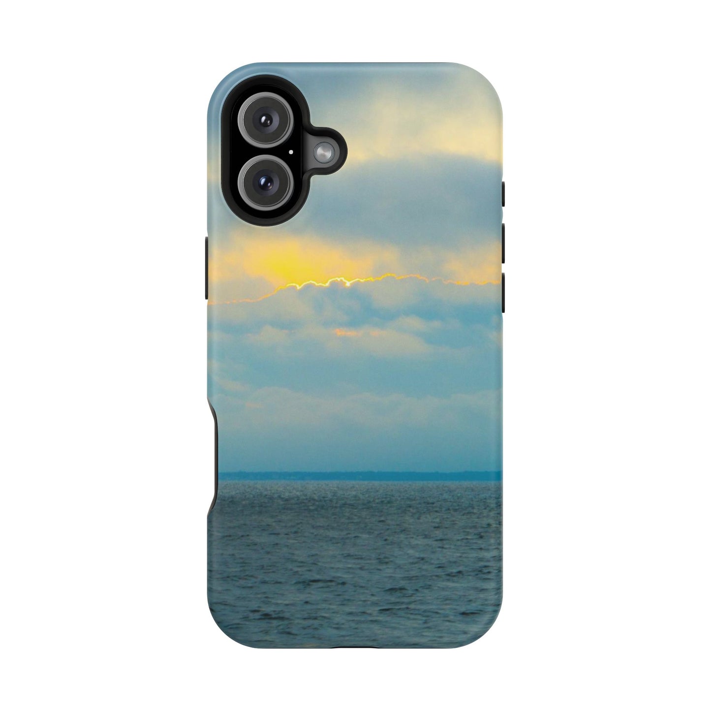 Baby Blues of Nantucket Sea Inspired MagSafe Tough Cases MagSafe Tough iPhone Cases|Durable and Flexible| Impact-resistant MagSafe|Electronic Accessories| Nantucket|Sunset
