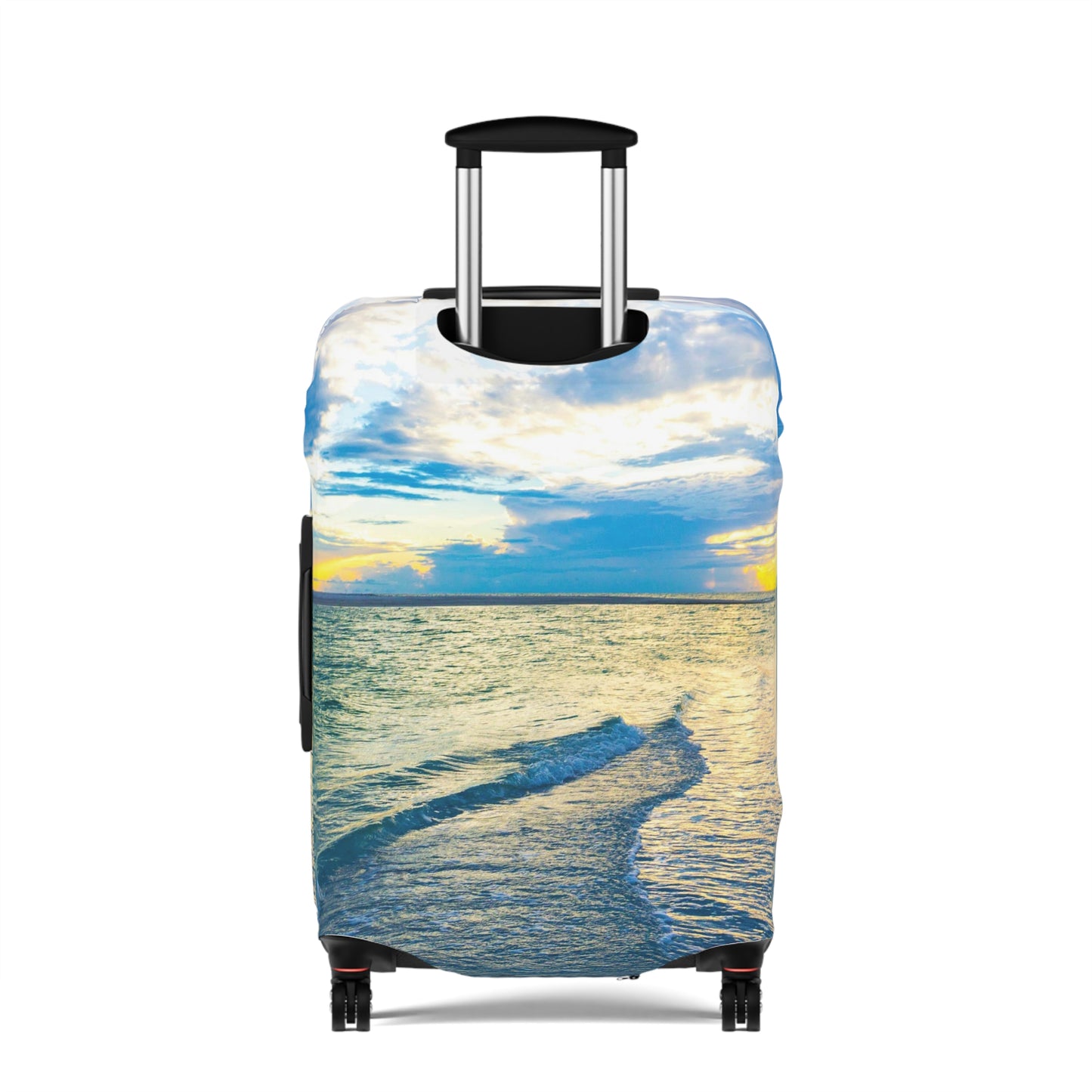 Blue Sea Glass Luggage Cover | Ocean Inspired Luggage Cover| Baggage Carousel Cover Luggage Cover| Travel Accessory |