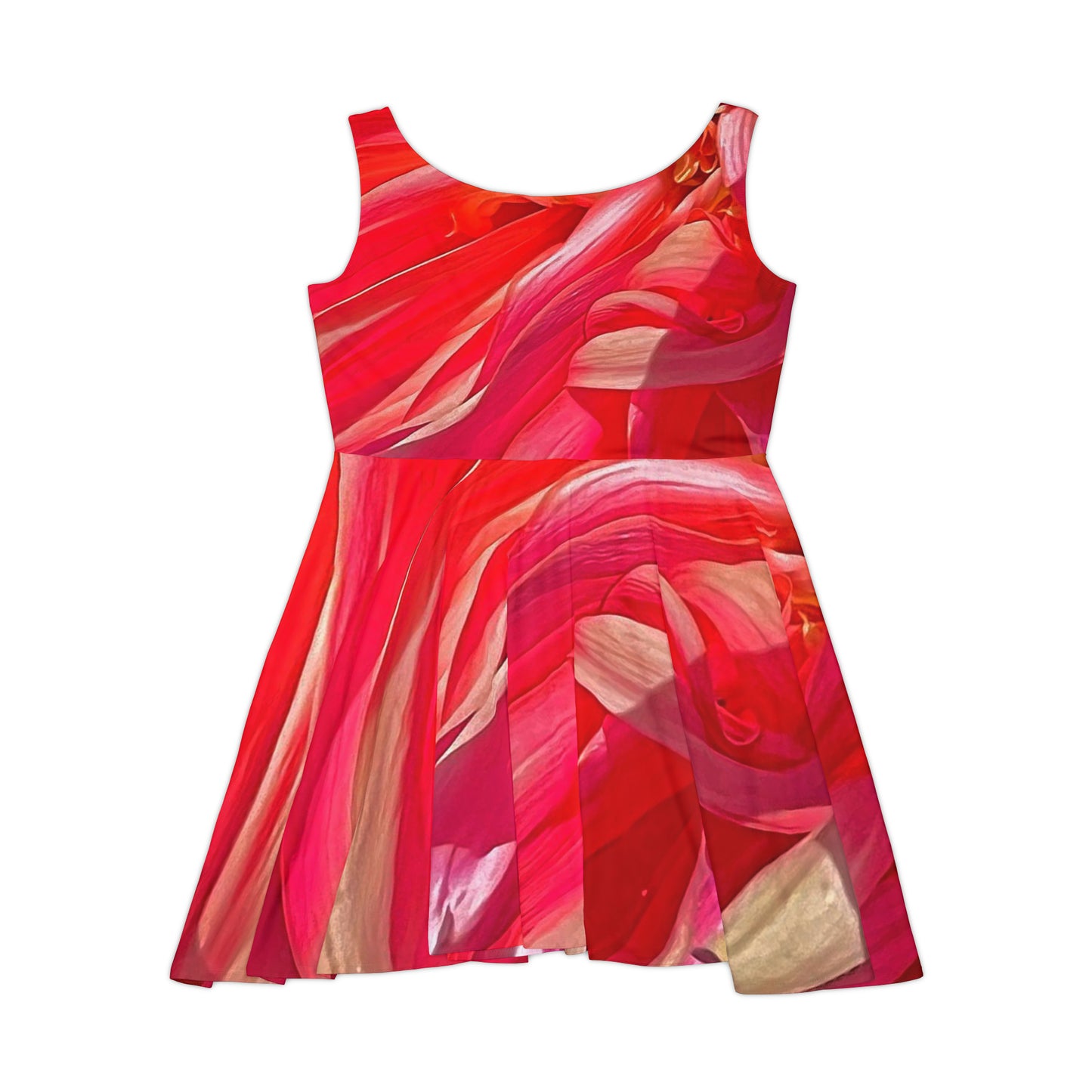 Pucci Flower Pop Women's Skater Dress (AOP) Sleeveless A-line Floral Skater Dresses Casual Skater Dresses