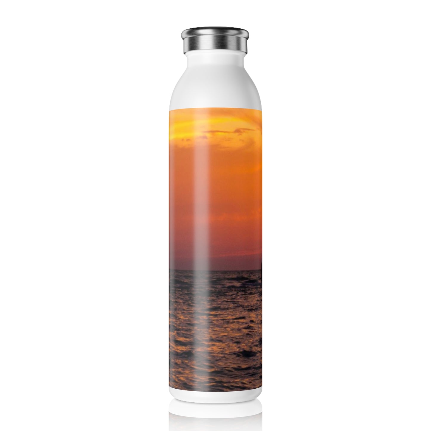 Fire Slim Water Bottle Slim Water Bottle 20oz Double-wall Stainless Steel Bottle Hot and Cold Beverage Thermos Custom Stainless Steel