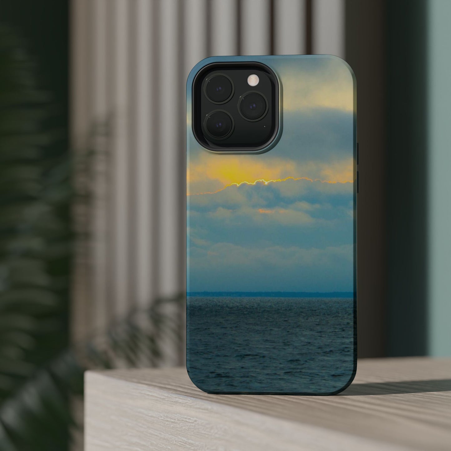 Baby Blues of Nantucket Sea Inspired MagSafe Tough Cases MagSafe Tough iPhone Cases|Durable and Flexible| Impact-resistant MagSafe|Electronic Accessories| Nantucket|Sunset