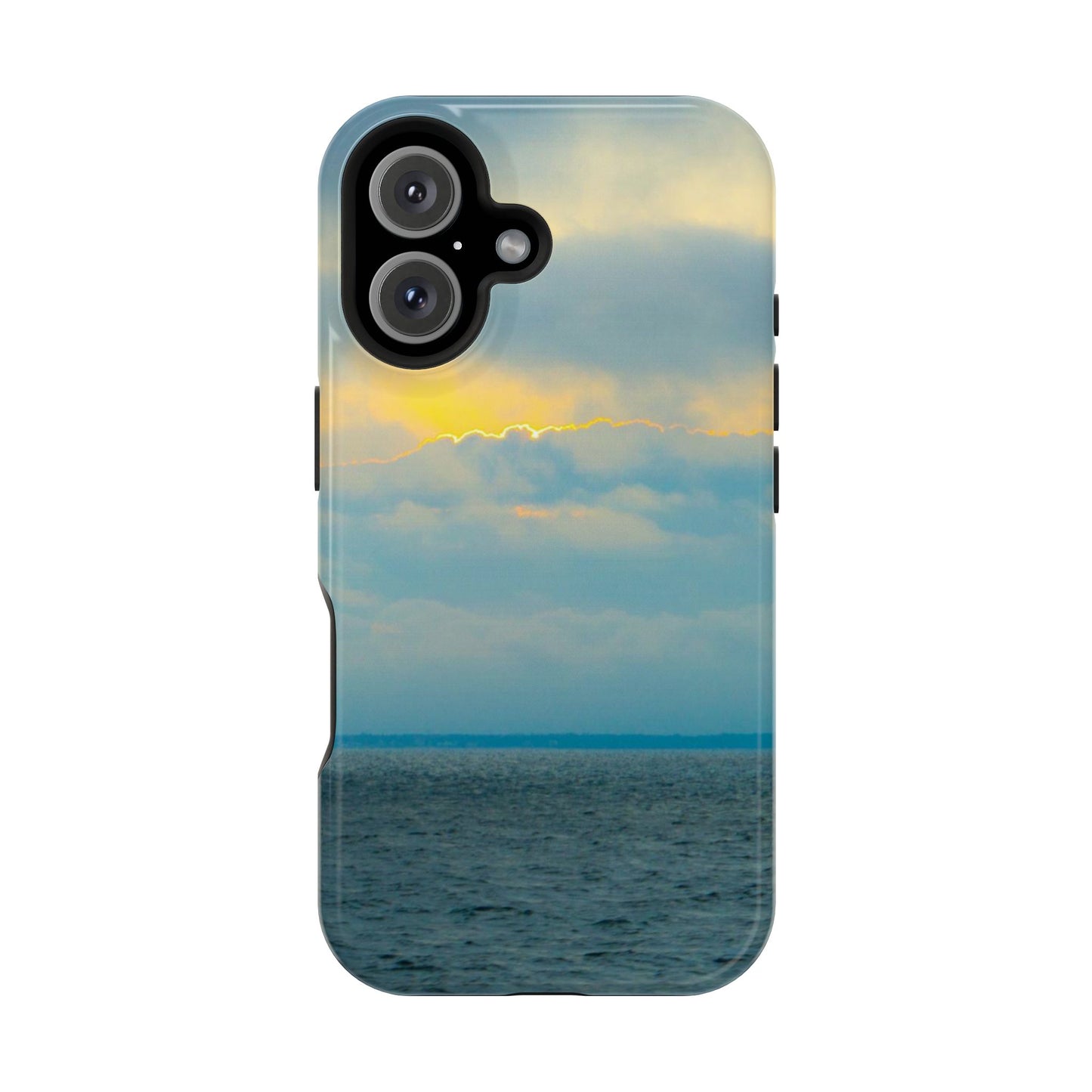Baby Blues of Nantucket Sea Inspired MagSafe Tough Cases MagSafe Tough iPhone Cases|Durable and Flexible| Impact-resistant MagSafe|Electronic Accessories| Nantucket|Sunset