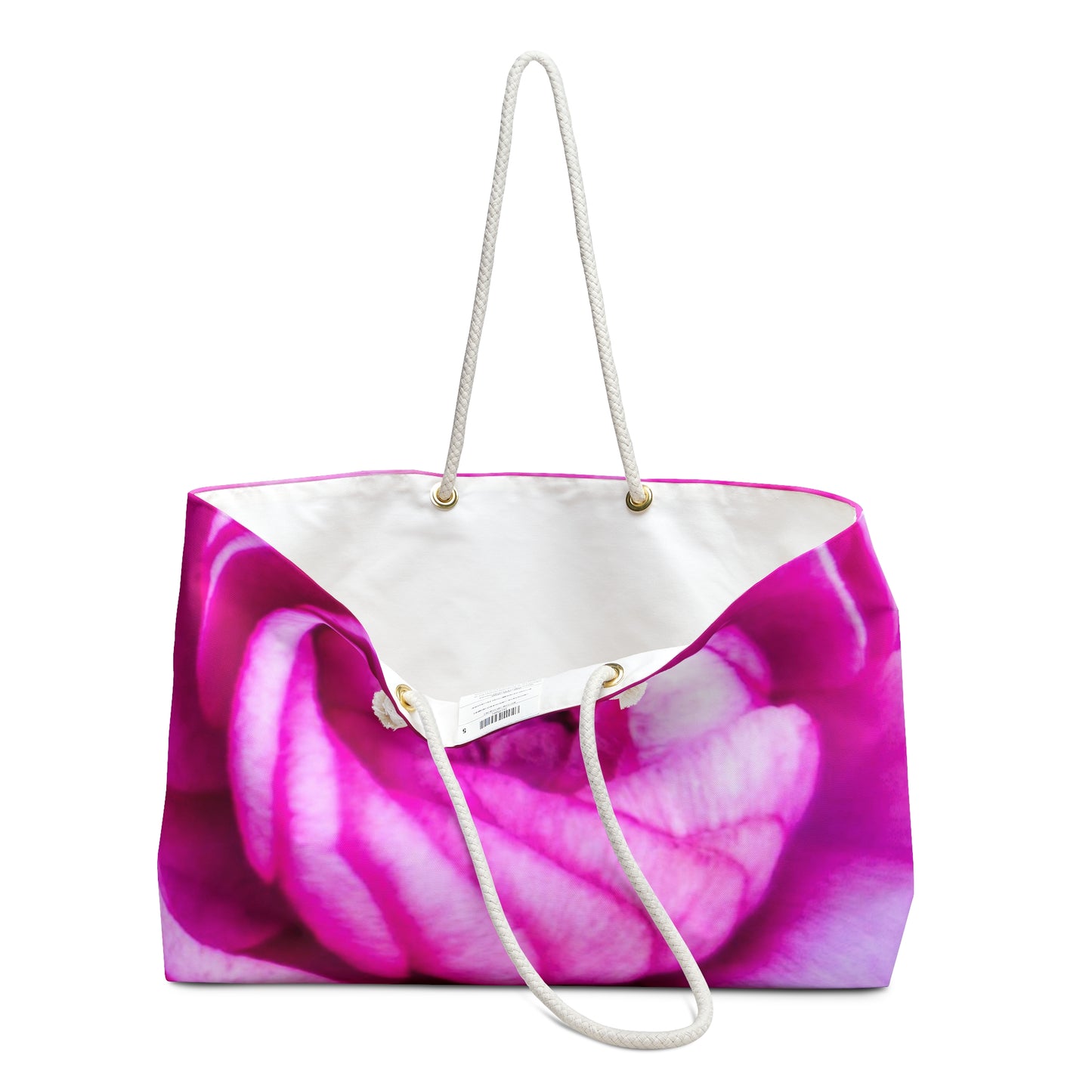 Pink Rose Weekender Bag| Flora Oversized Beach Tote Bag with Rope Handles