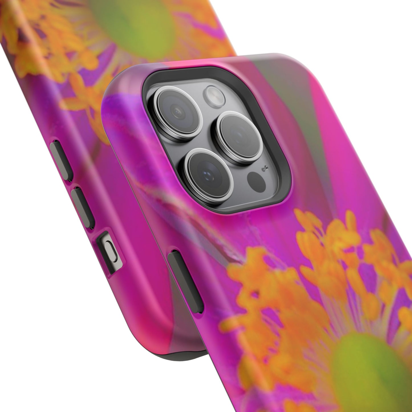MagSafe Tough Cases Flower Pop Pink Floral Durable and Flexible Impact-resistant iPhone MagSafe Case| Aesthetics and Function MagSafe Case|Gifts|Great for Fall|Electronic Accessories|Martha's Vineyard