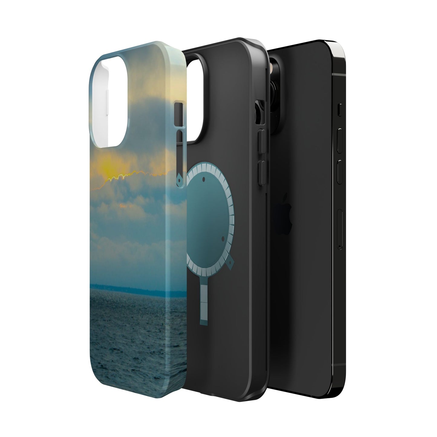 Baby Blues of Nantucket Sea Inspired MagSafe Tough Cases MagSafe Tough iPhone Cases|Durable and Flexible| Impact-resistant MagSafe|Electronic Accessories| Nantucket|Sunset
