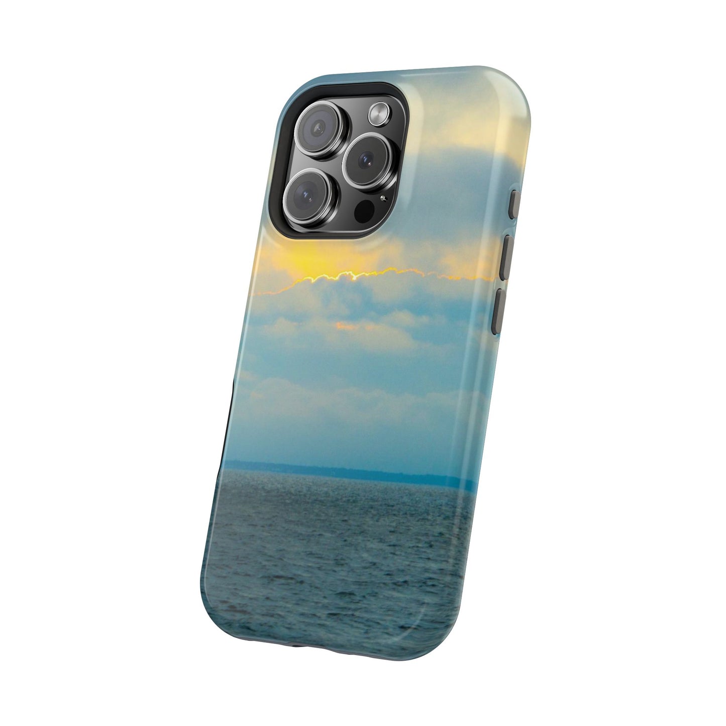 Baby Blues of Nantucket Sea Inspired MagSafe Tough Cases MagSafe Tough iPhone Cases|Durable and Flexible| Impact-resistant MagSafe|Electronic Accessories| Nantucket|Sunset