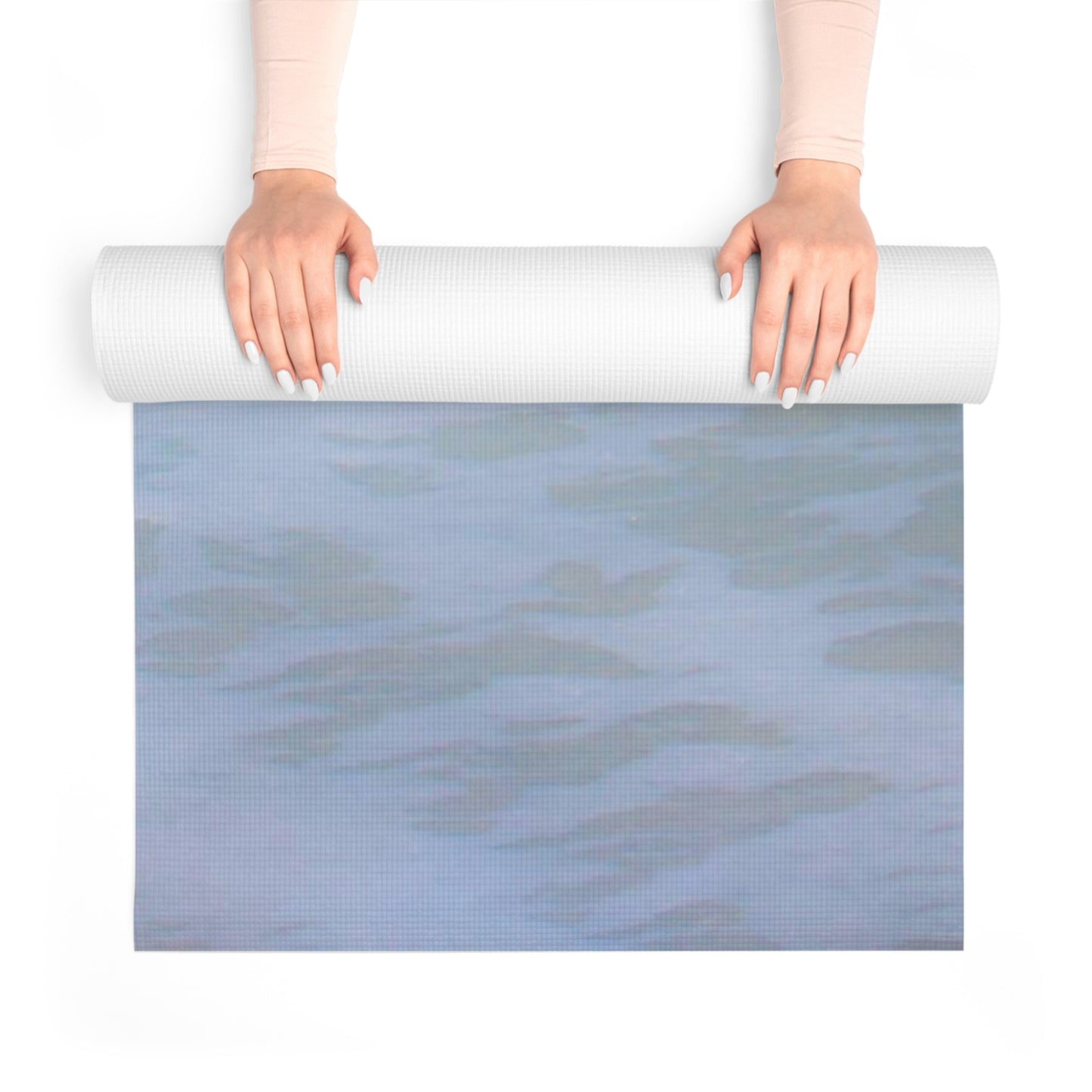 Indigo Heart - Foam Yoga Mat Custom Print Yoga Mats Lightweight Cushioned Yoga Mat Edge to Edge Print Yoga Mats