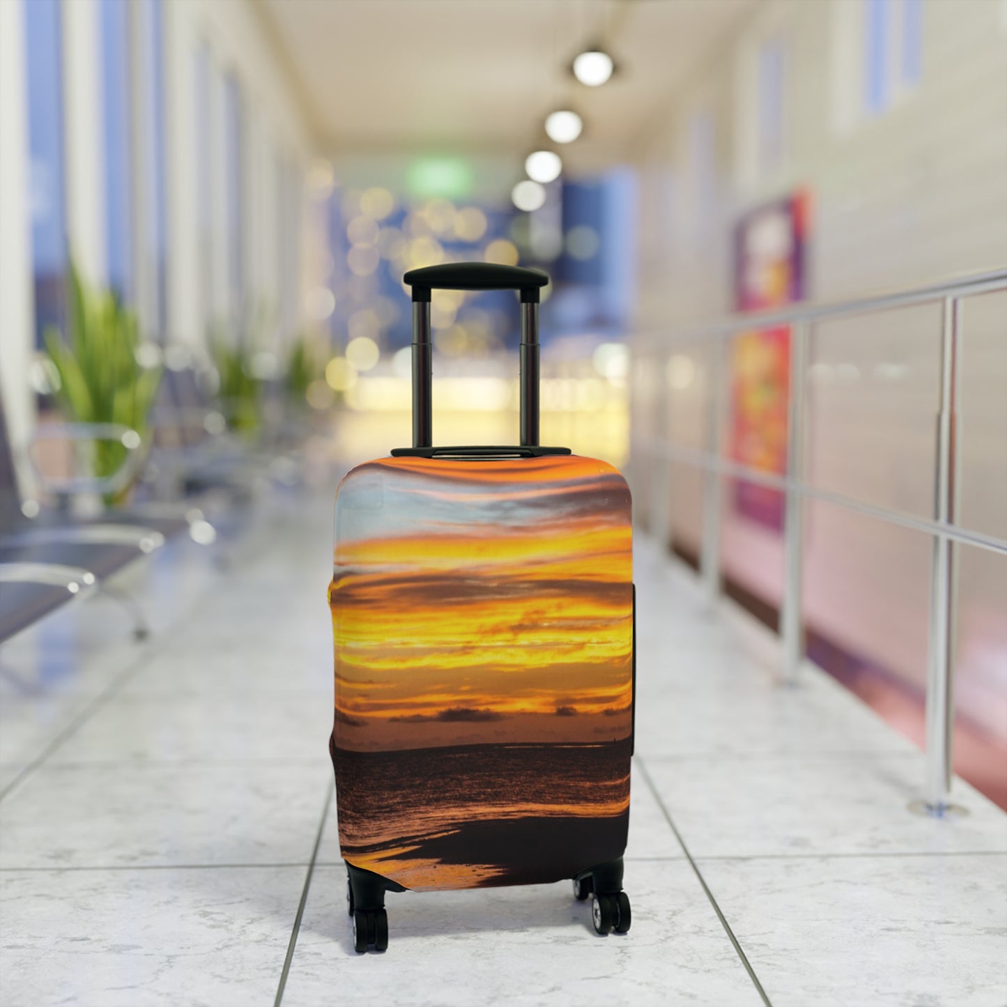A Walk in the Sun Luggage Cover Luggage Cover Elastic Polyester-spandex Luggage Protector Baggage Carousel Protection Coverr