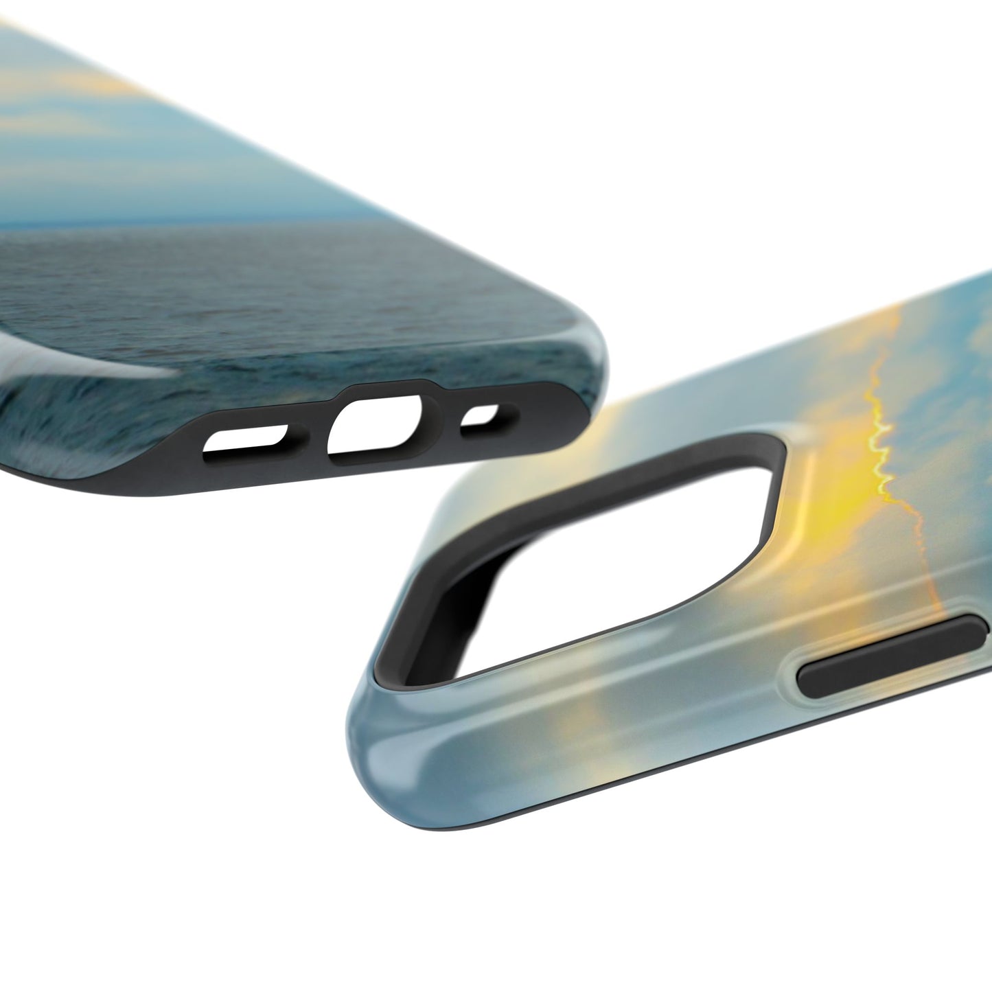 Baby Blues of Nantucket Sea Inspired MagSafe Tough Cases MagSafe Tough iPhone Cases|Durable and Flexible| Impact-resistant MagSafe|Electronic Accessories| Nantucket|Sunset