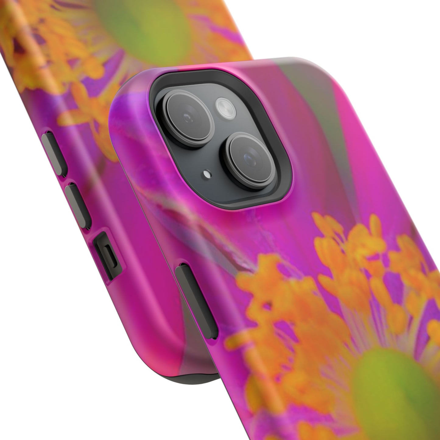 MagSafe Tough Cases Flower Pop Pink Floral Durable and Flexible Impact-resistant iPhone MagSafe Case| Aesthetics and Function MagSafe Case|Gifts|Great for Fall|Electronic Accessories|Martha's Vineyard