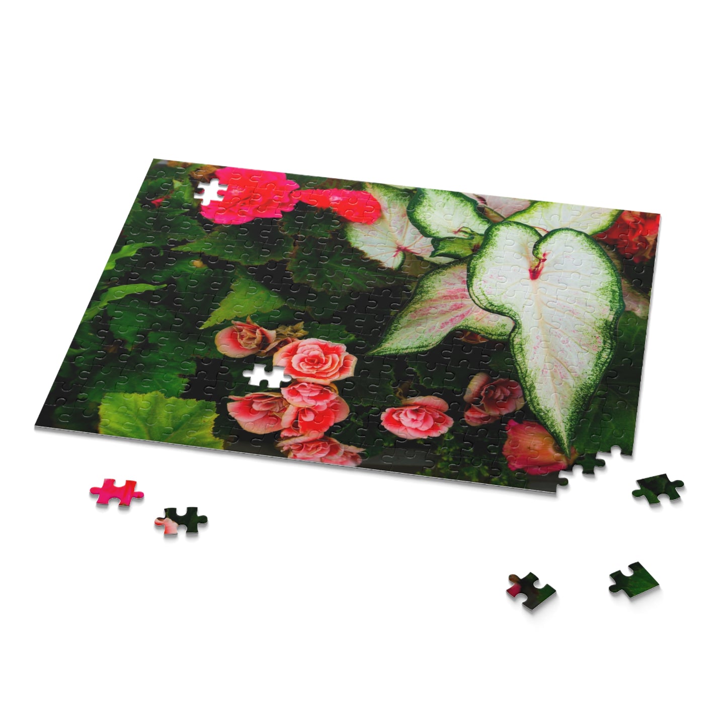 Red Floral Puzzle Jigsaw Puzzle in Gift-ready Box