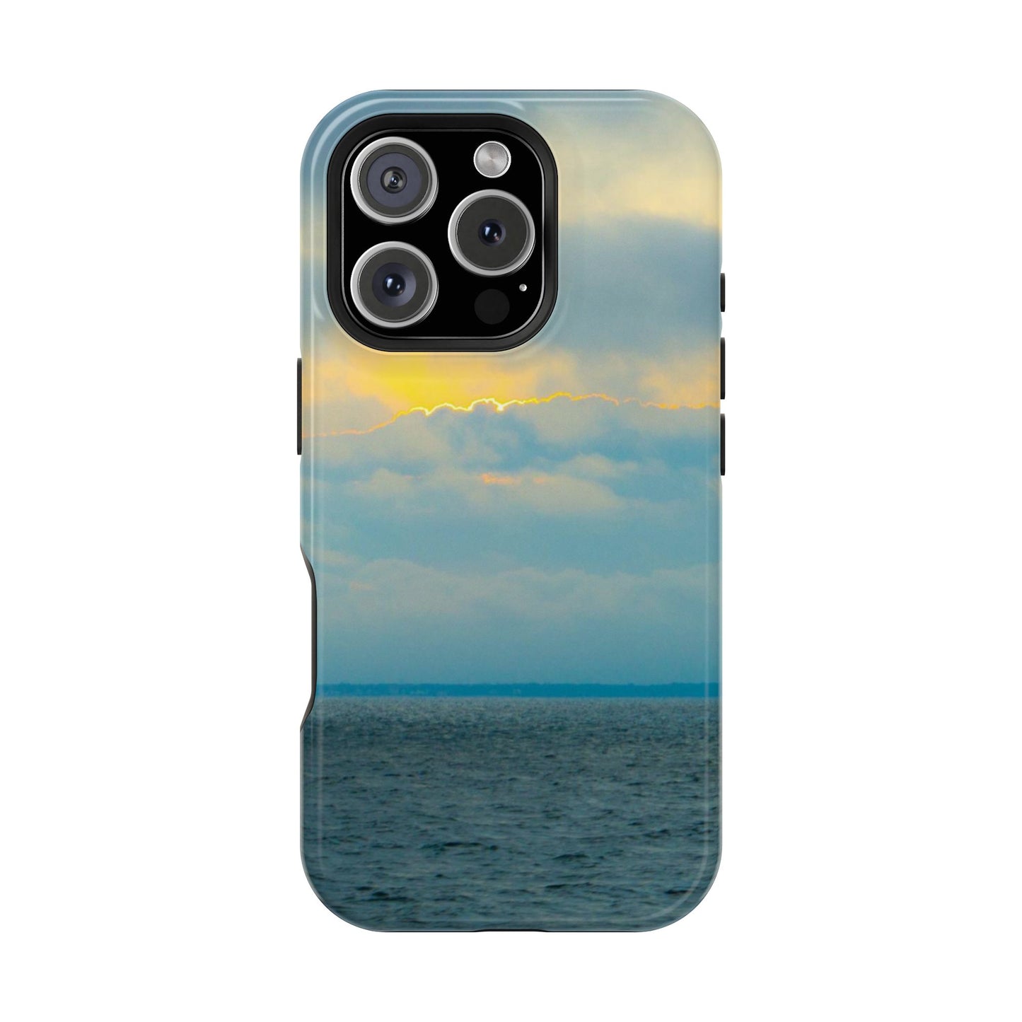 Baby Blues of Nantucket Sea Inspired MagSafe Tough Cases MagSafe Tough iPhone Cases|Durable and Flexible| Impact-resistant MagSafe|Electronic Accessories| Nantucket|Sunset