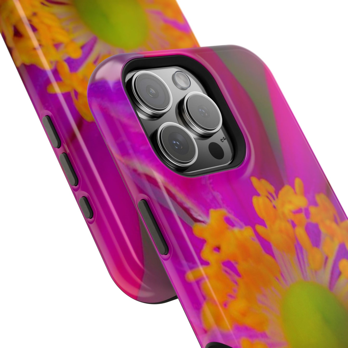 MagSafe Tough Cases Flower Pop Pink Floral Durable and Flexible Impact-resistant iPhone MagSafe Case| Aesthetics and Function MagSafe Case|Gifts|Great for Fall|Electronic Accessories|Martha's Vineyard