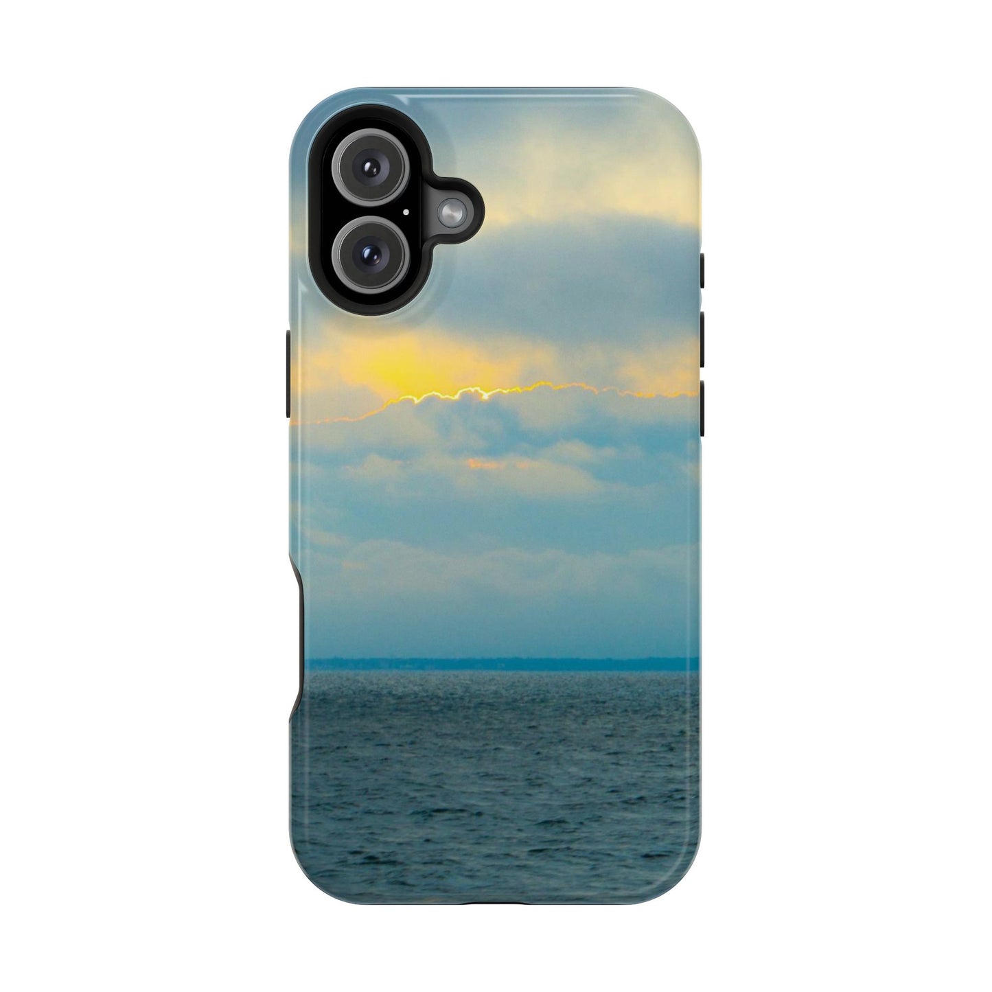 Baby Blues of Nantucket Sea Inspired MagSafe Tough Cases MagSafe Tough iPhone Cases|Durable and Flexible| Impact-resistant MagSafe|Electronic Accessories| Nantucket|Sunset