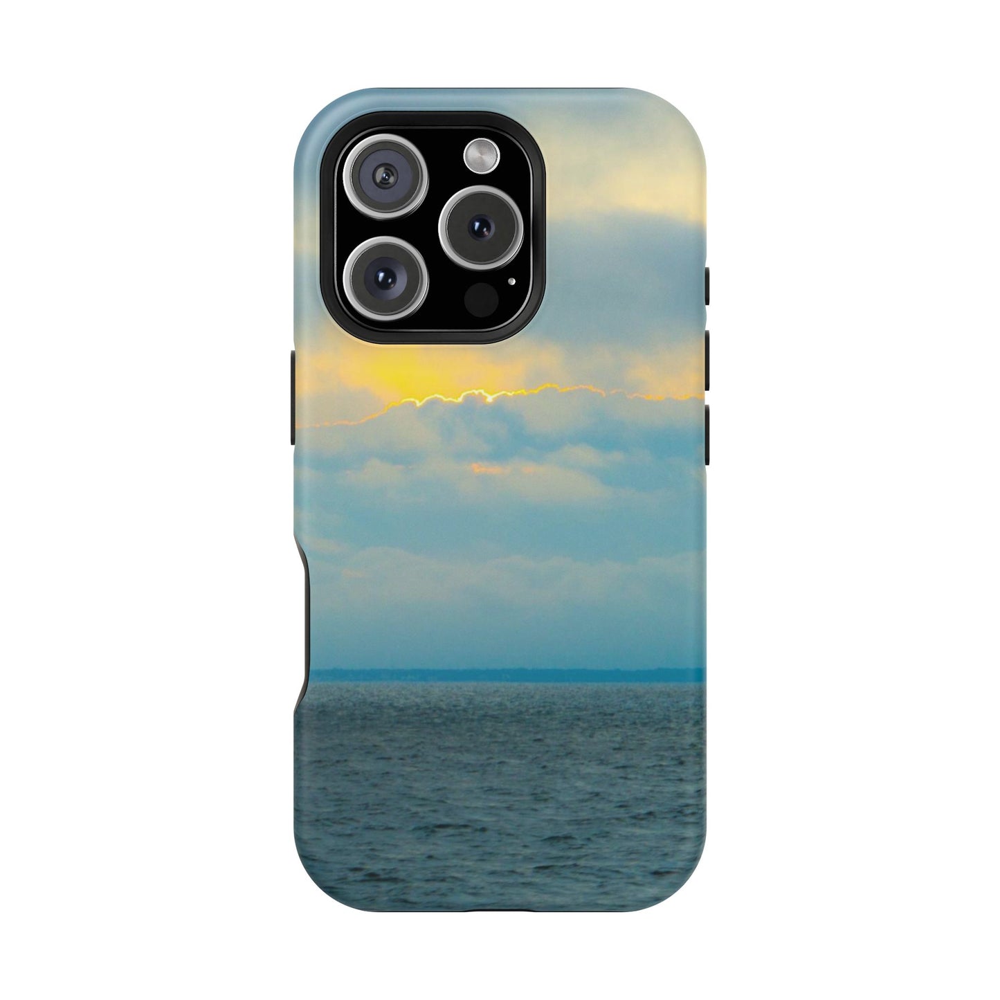 Baby Blues of Nantucket Sea Inspired MagSafe Tough Cases MagSafe Tough iPhone Cases|Durable and Flexible| Impact-resistant MagSafe|Electronic Accessories| Nantucket|Sunset